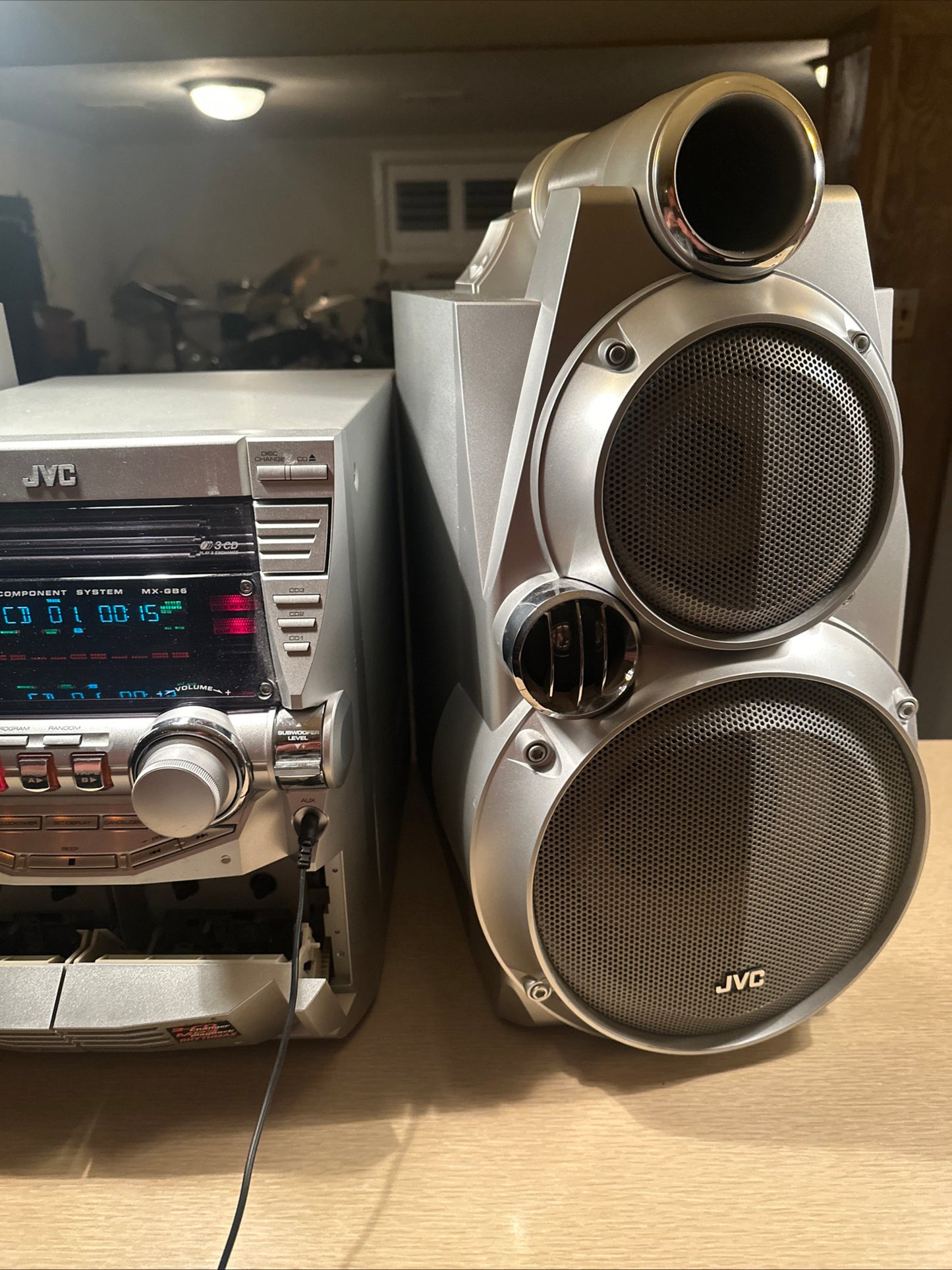 JVC Compact Stereo System MX-GB6 CD Boombox Vintage Dual Cassette Player 500W🔥