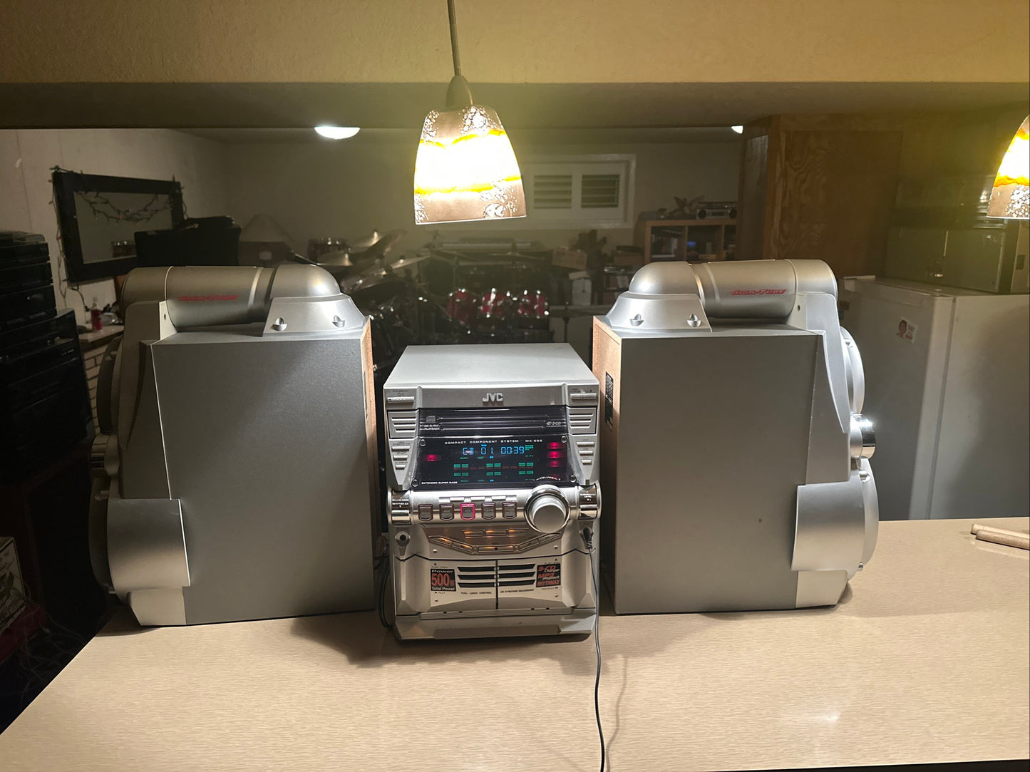 JVC Compact Stereo System MX-GB6 CD Boombox Vintage Dual Cassette Player 500W🔥