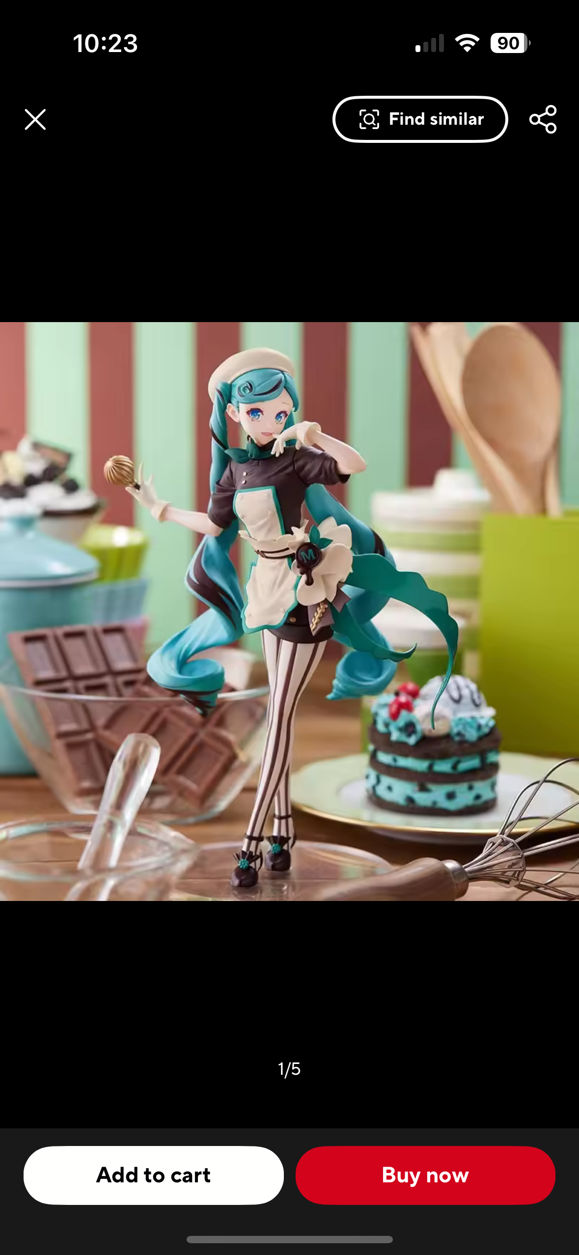 21cm Hatsune Miku Figure Brand New Rare Chocolate Pastry Chef Figure Sega Goods