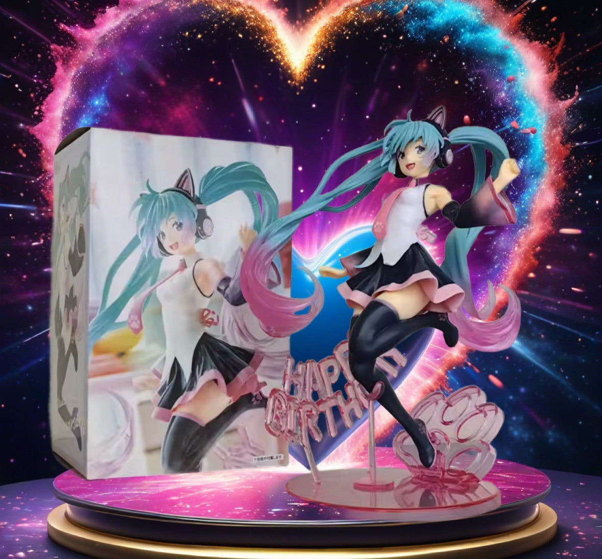 Birthday Edition 23CM New Anime Hatsune Miku Cute Kawaii Action Figure Kid Gift