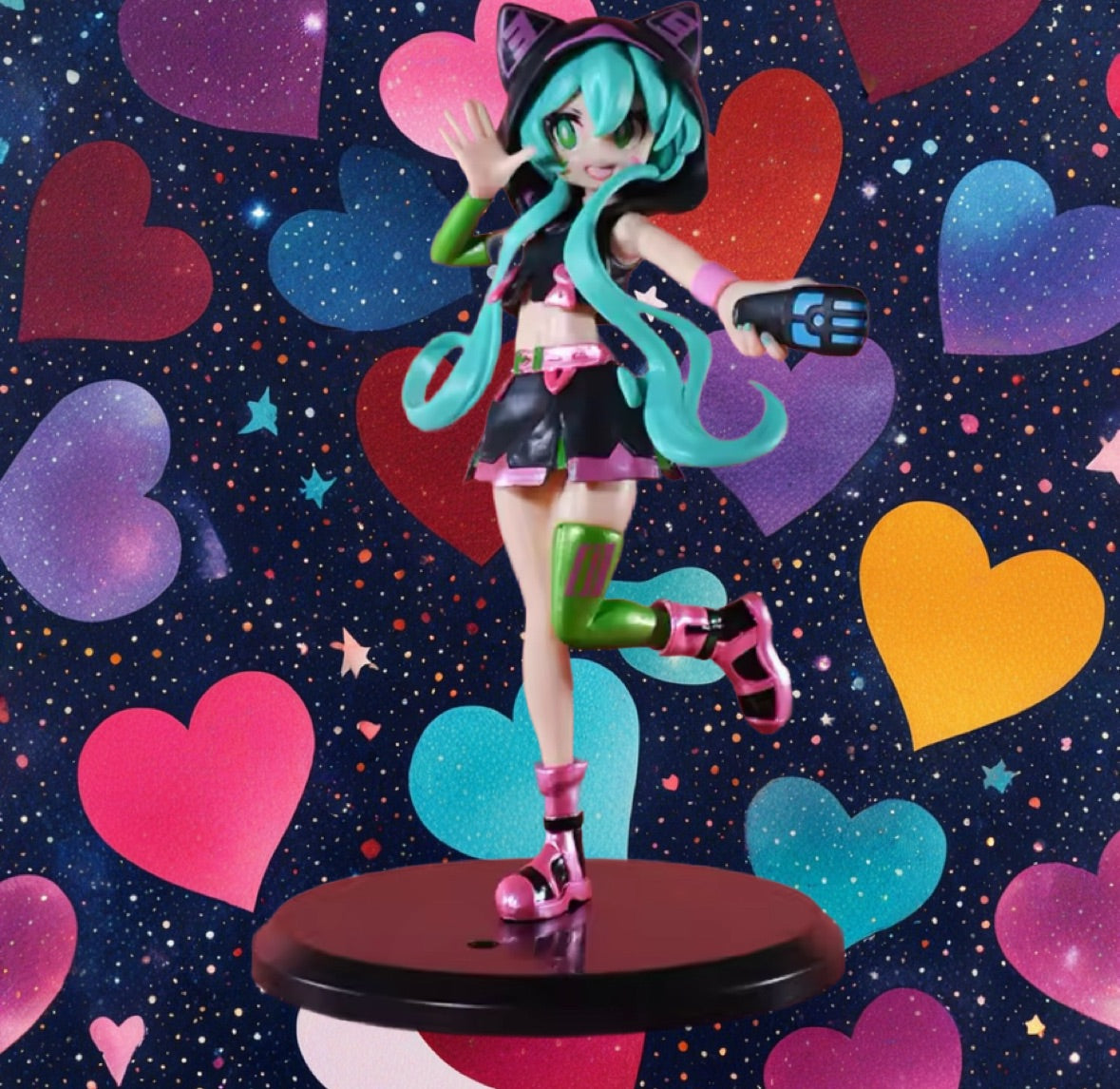 19CM Anime Hatsune Miku Figure Stage Performancer Dress up Model Kitty NIB