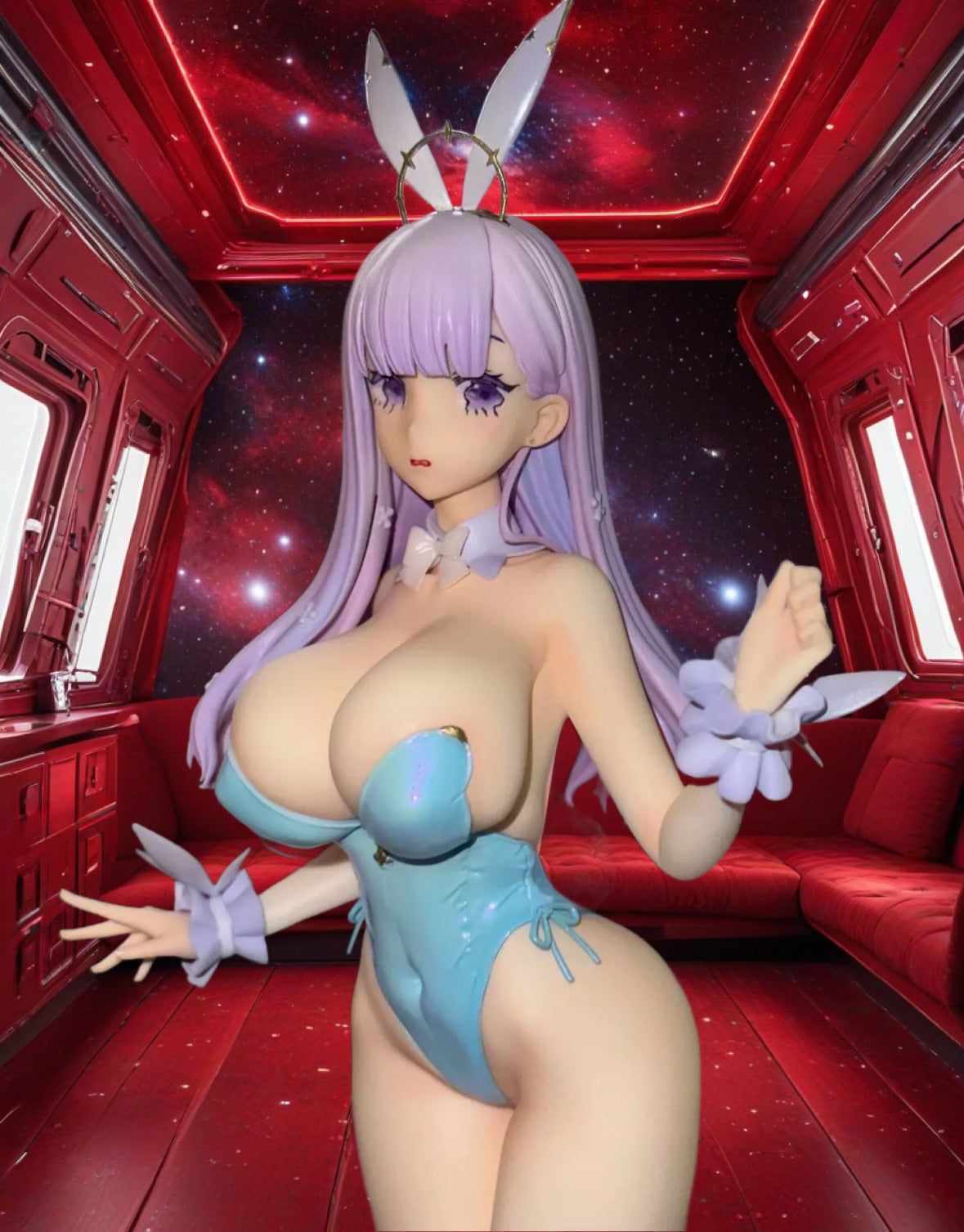 Sexy Anime Azur Lane Plymouth Bunny Girl PVC figure 29cm nobox Pull down Ver.
