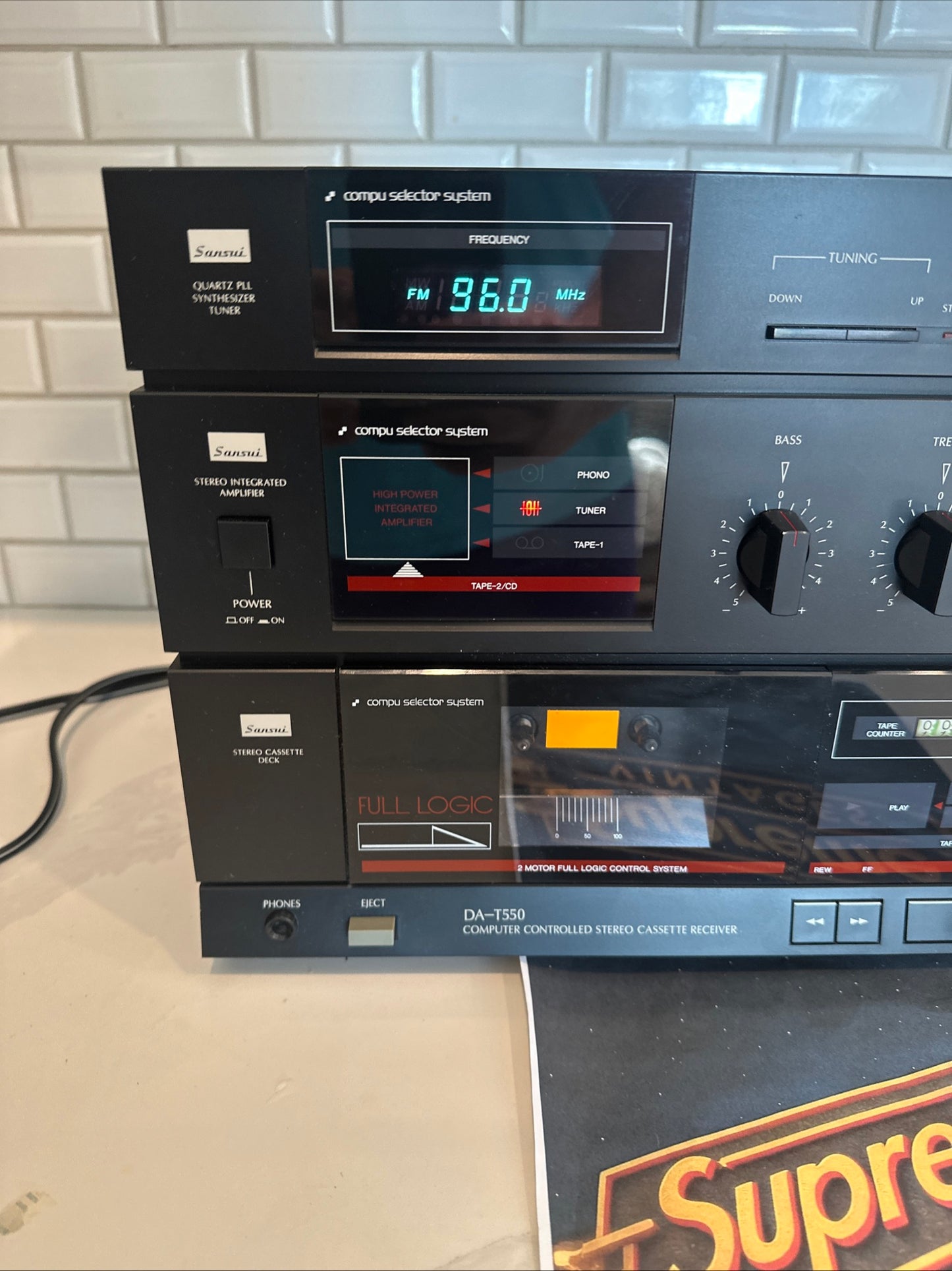 Sansui DA-T550 Integrated Tape Amplifier Tuner - TESTED Working Extremely Rare🔥