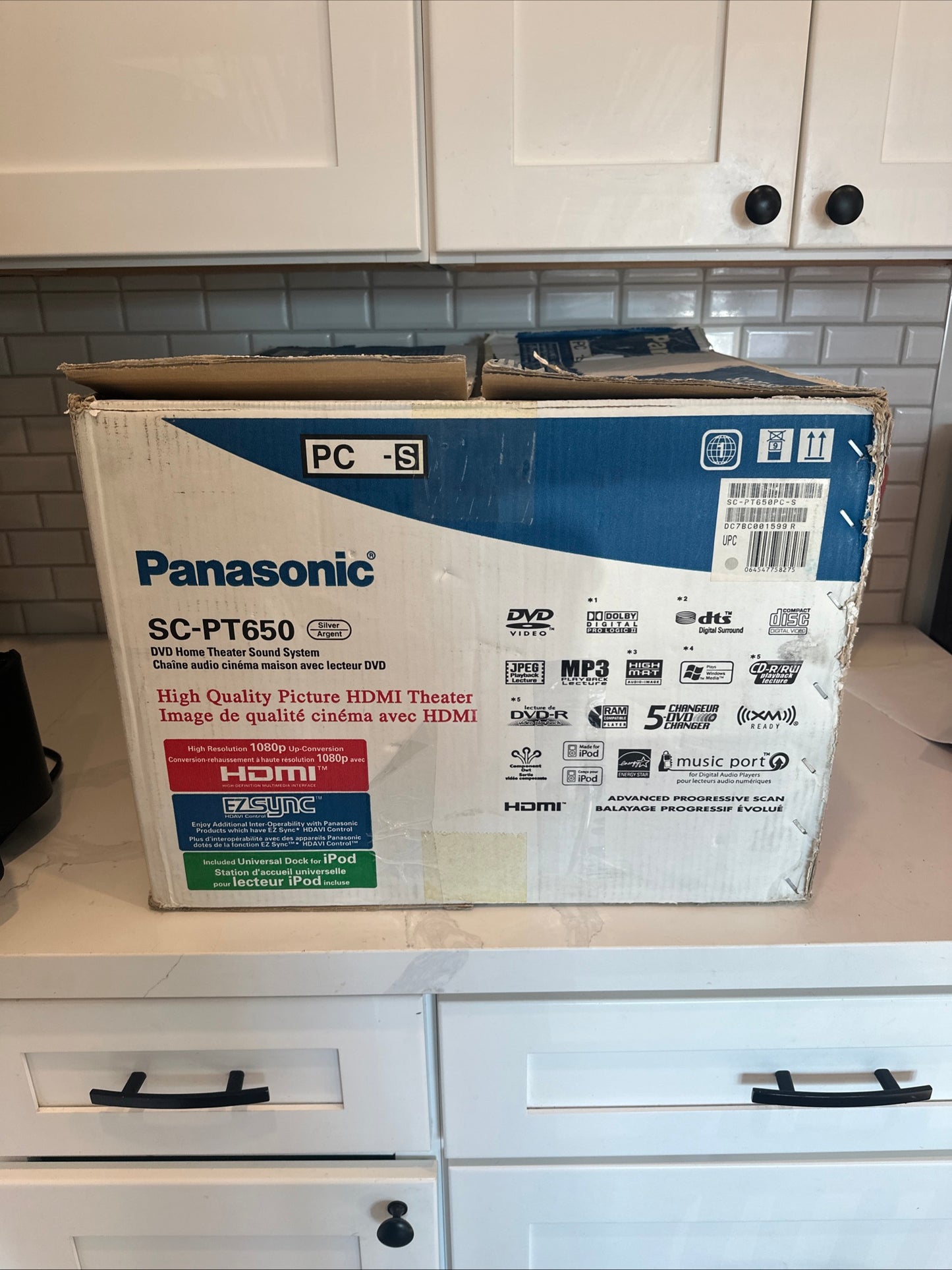 BRAND NEW: Panasonic SA-PT650 DVD 5-Disc Changer 5.1 Home Theater 1000W Open Box