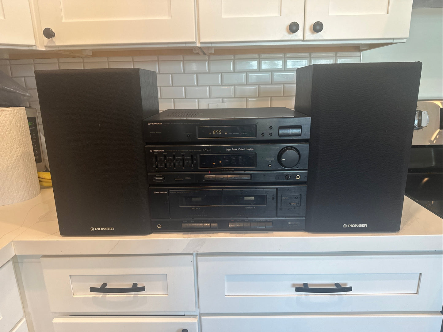 Pioneer RX-Z15 Stereo Double Cassette Deck Receiver Tested Working Very Rare !