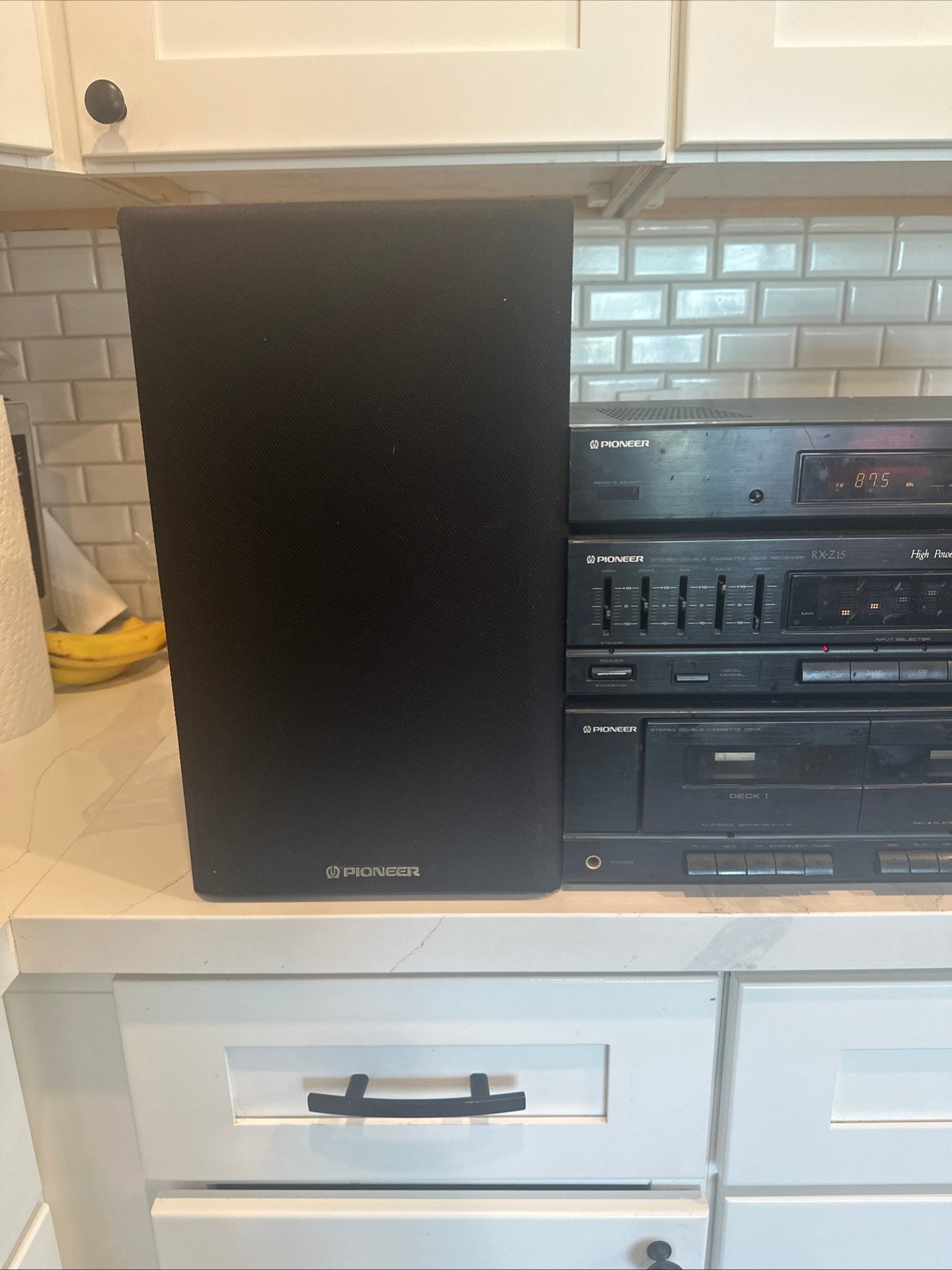 Pioneer RX-Z15 Stereo Double Cassette Deck Receiver Tested Working Very Rare !