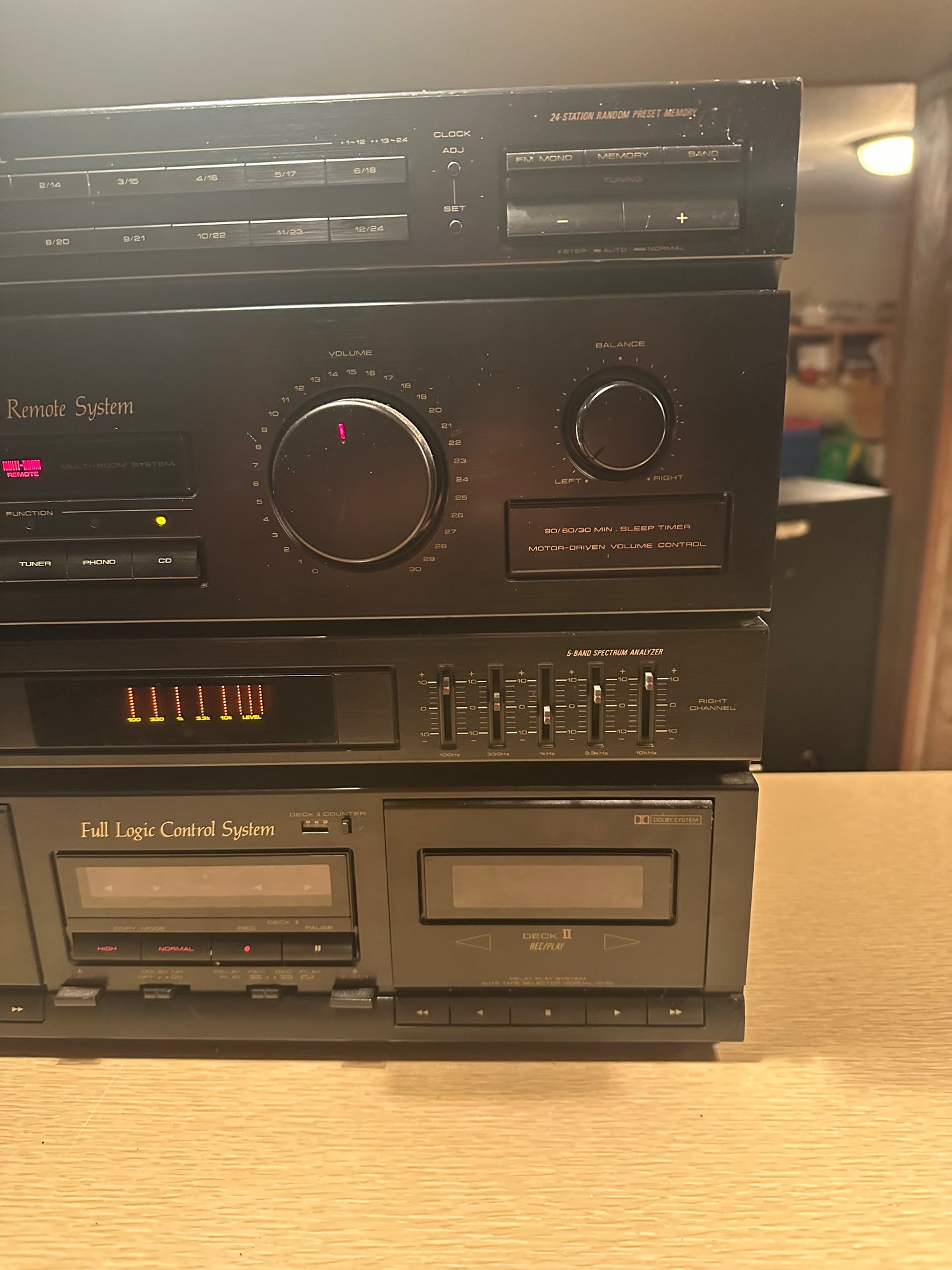 Pioneer RX 740 Digital Synthesizer Stereo Dual Cassette Deck Receiver Belts Work