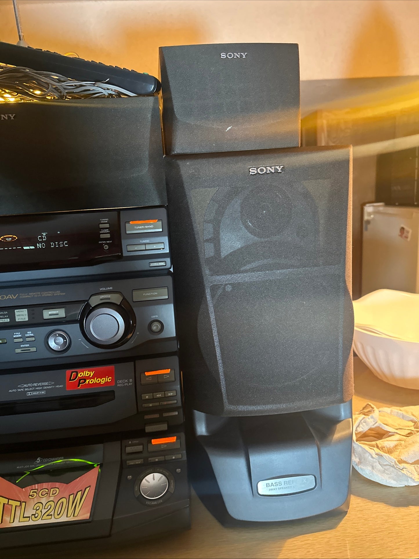 Vintage 1997 Sony LBT-D890AV Stereo System With Speakers Tested Working Monster