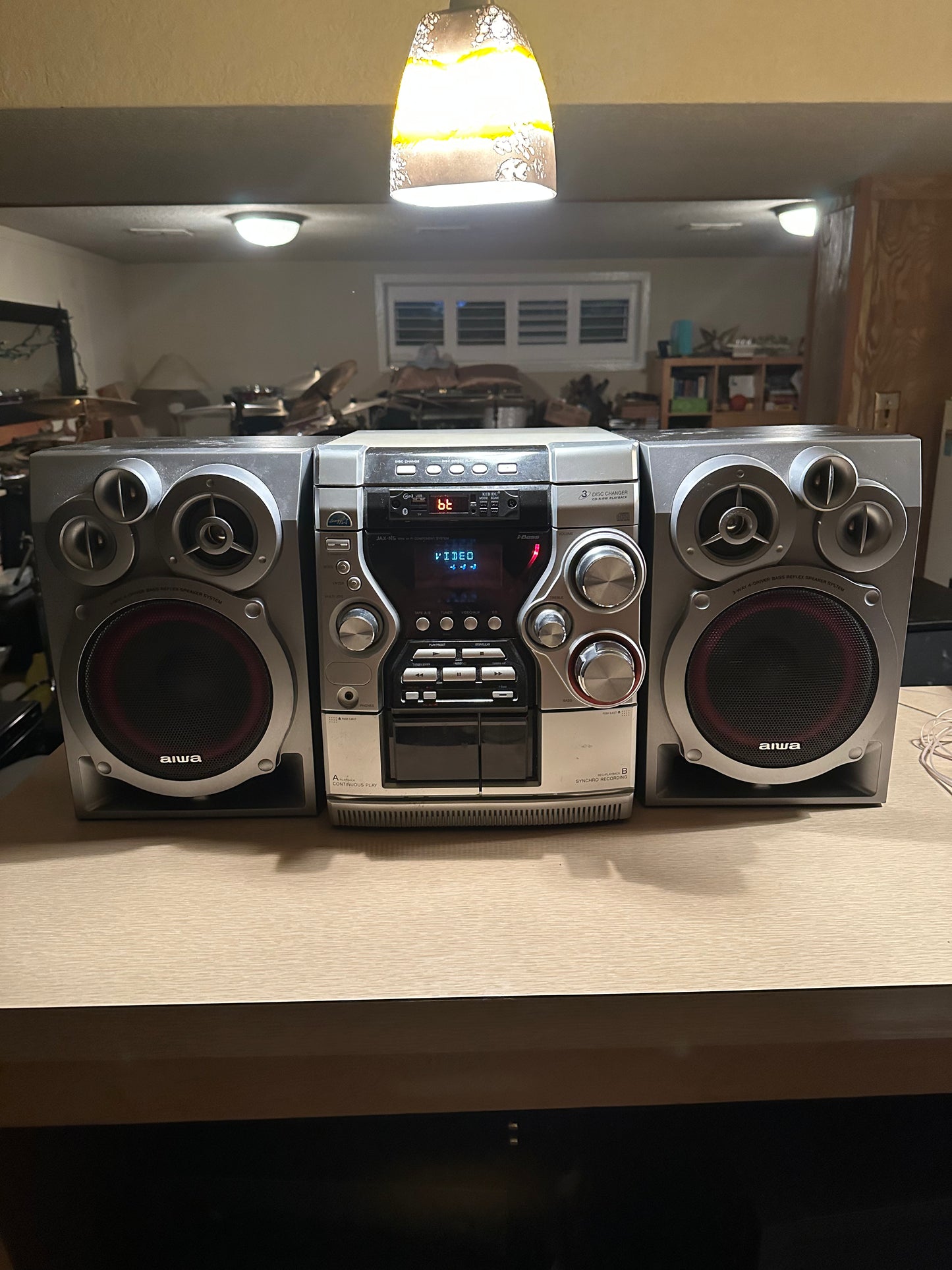 Aiwa CX-JN5 Comlact Stereo Double Cassette CD Player Working