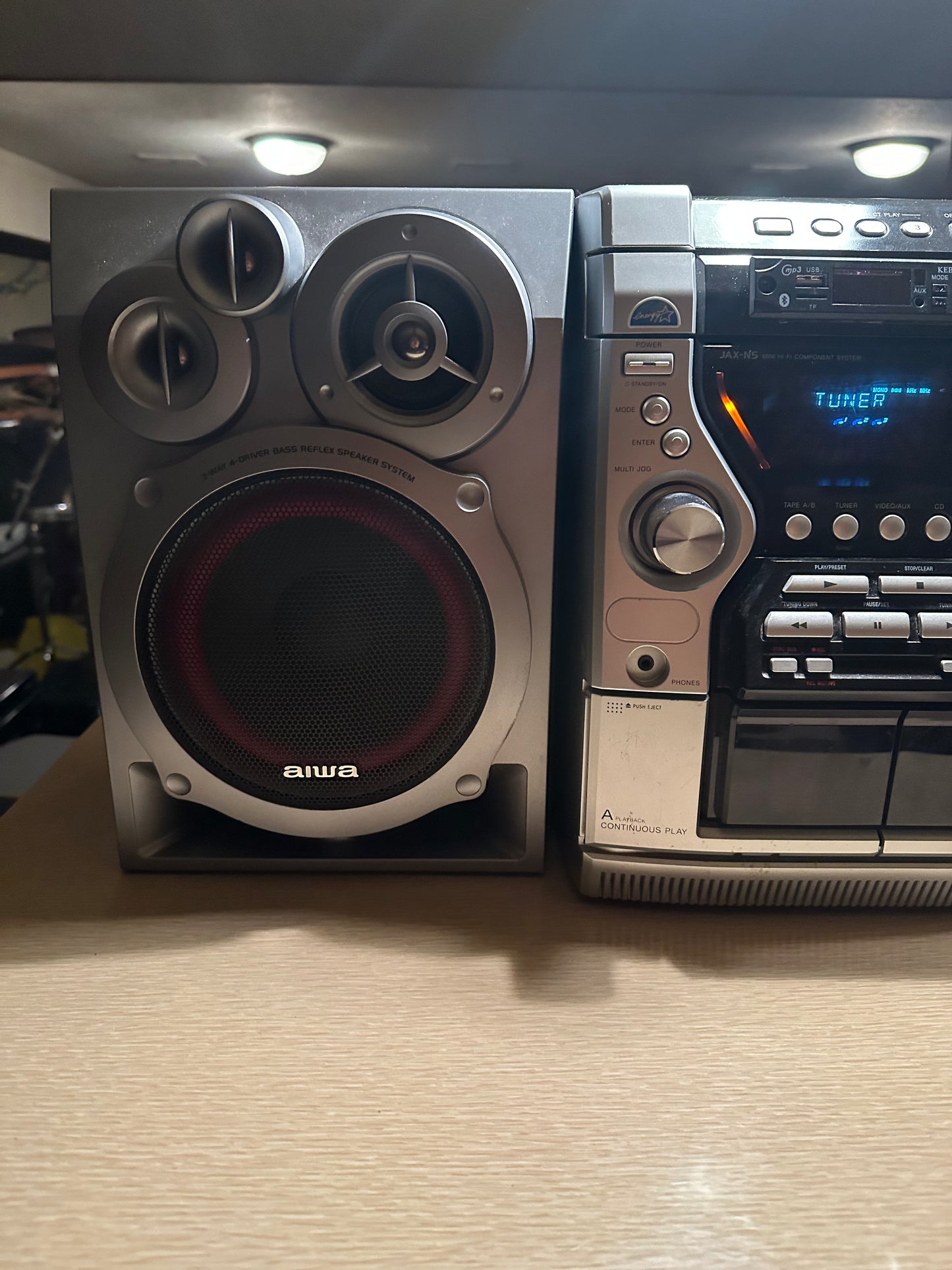 Aiwa CX-JN5 Comlact Stereo Double Cassette CD Player Working