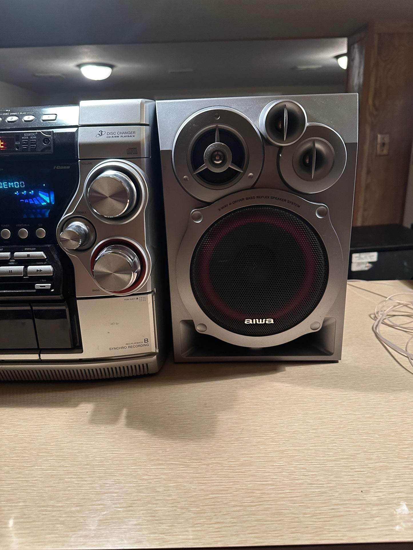 Aiwa CX-JN5 Comlact Stereo Double Cassette CD Player Working