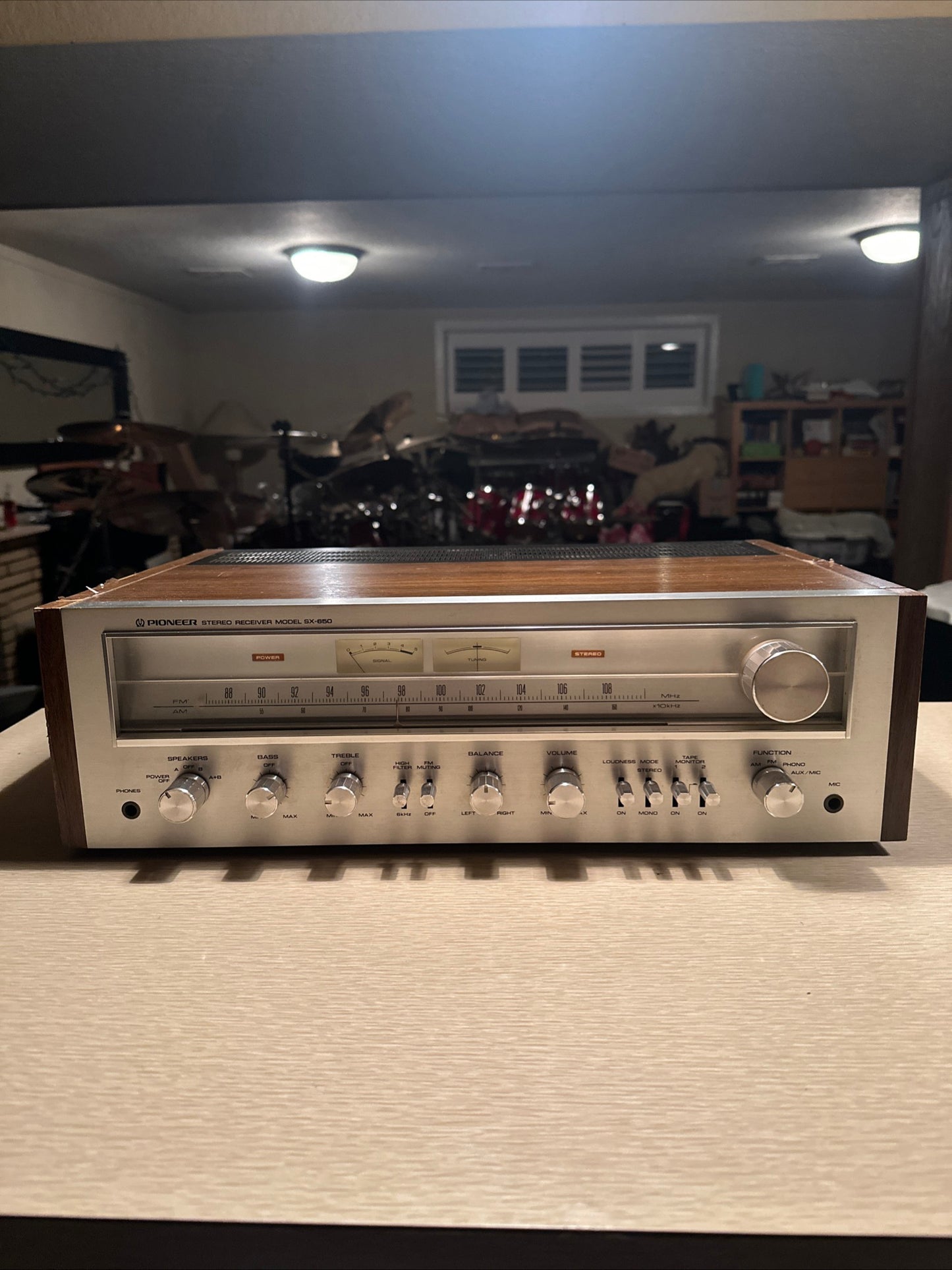 Vintage PIONEER SX 650 AM/FM STEREO RECEIVER Fully Functional Good Shape 🔥
