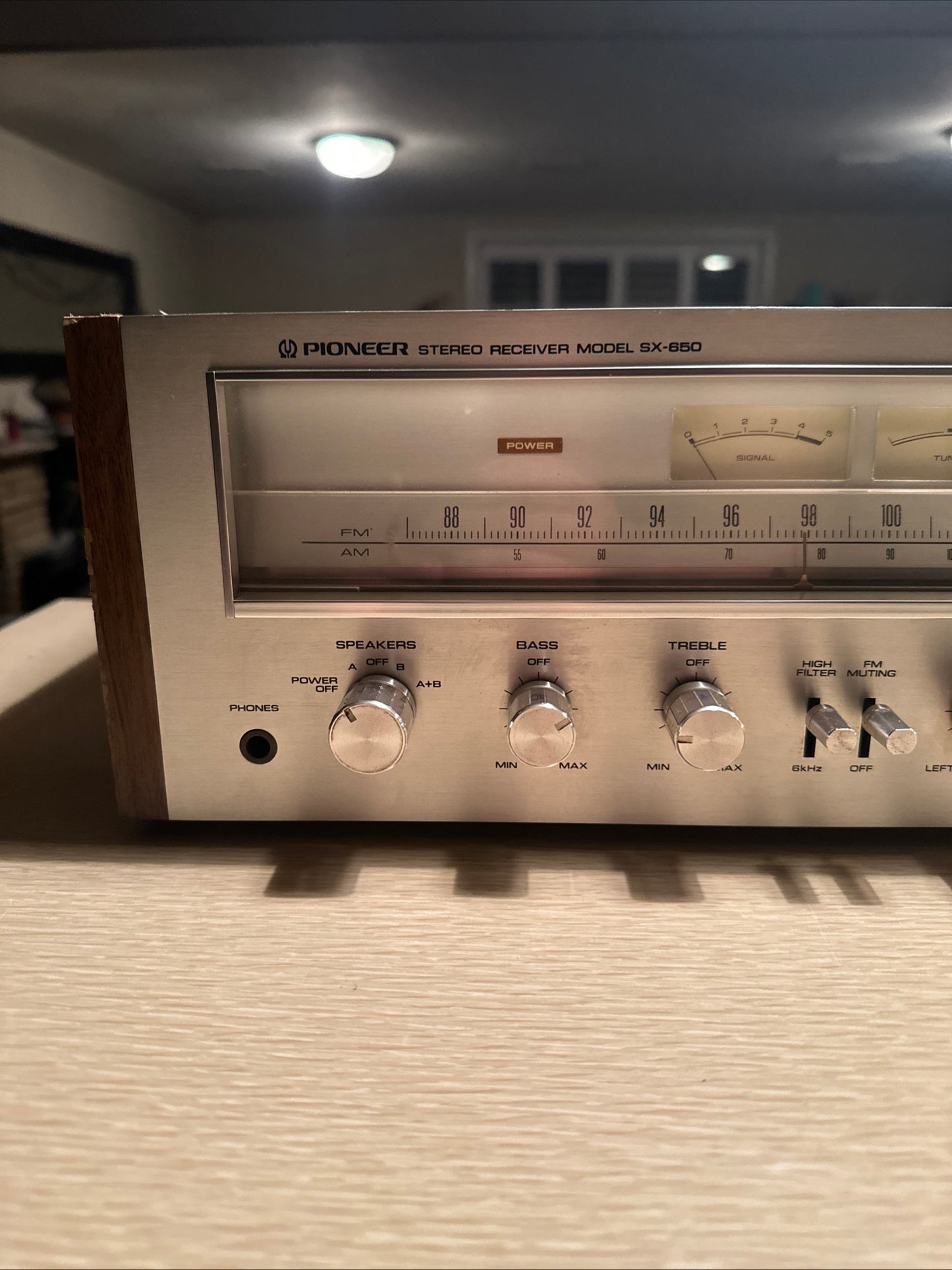 Vintage PIONEER SX 650 AM/FM STEREO RECEIVER Fully Functional Good Shape 🔥