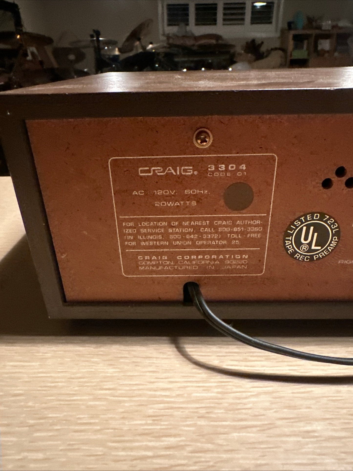 Craig 3304 Eight-Track 8-Track Stereo Tape Player Recorder Home Stereo Working🔥