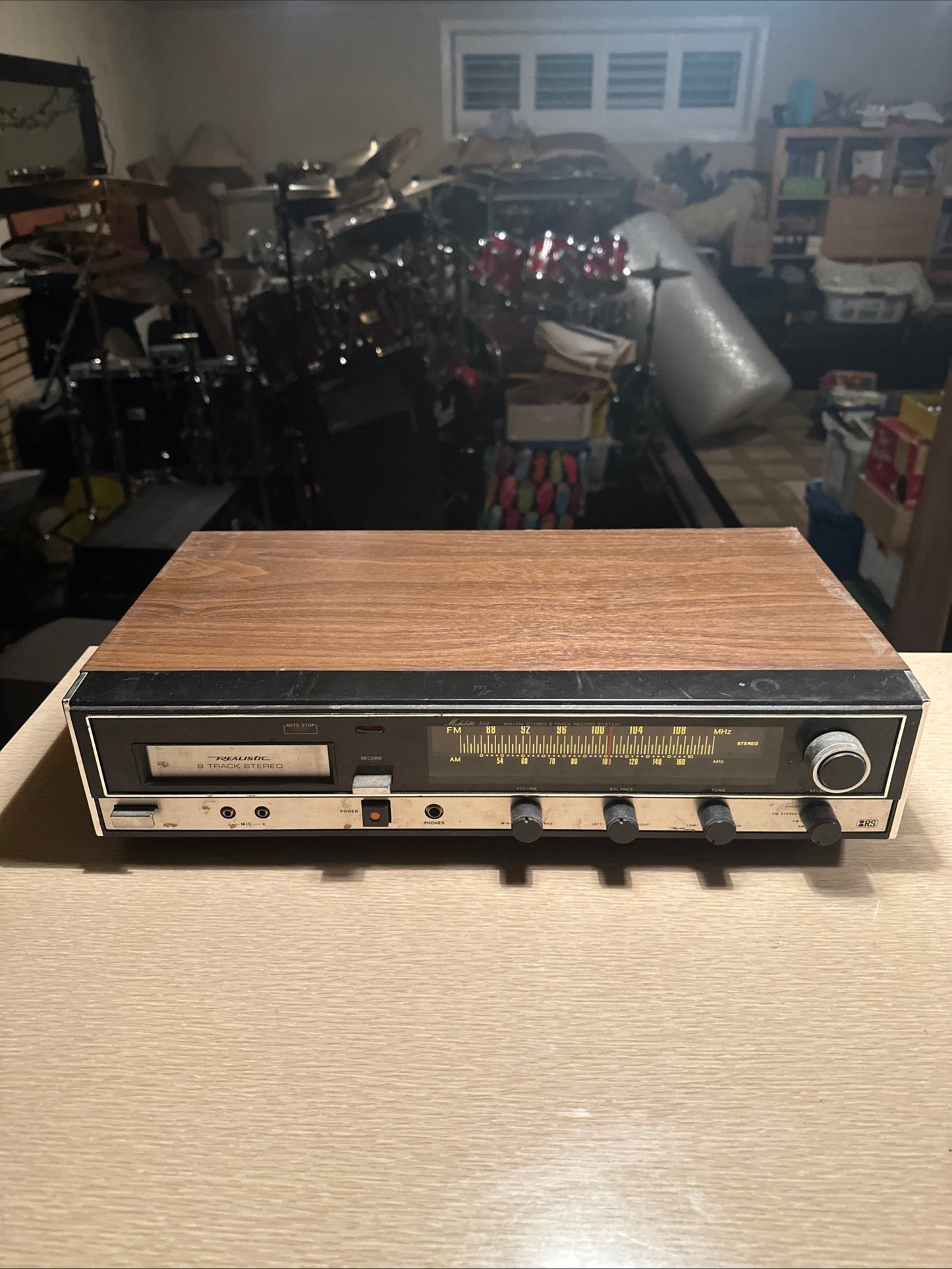 Realistic 8 Track Stereo Recorder AM/FM Radio 14-945B Modulette 808. Tested