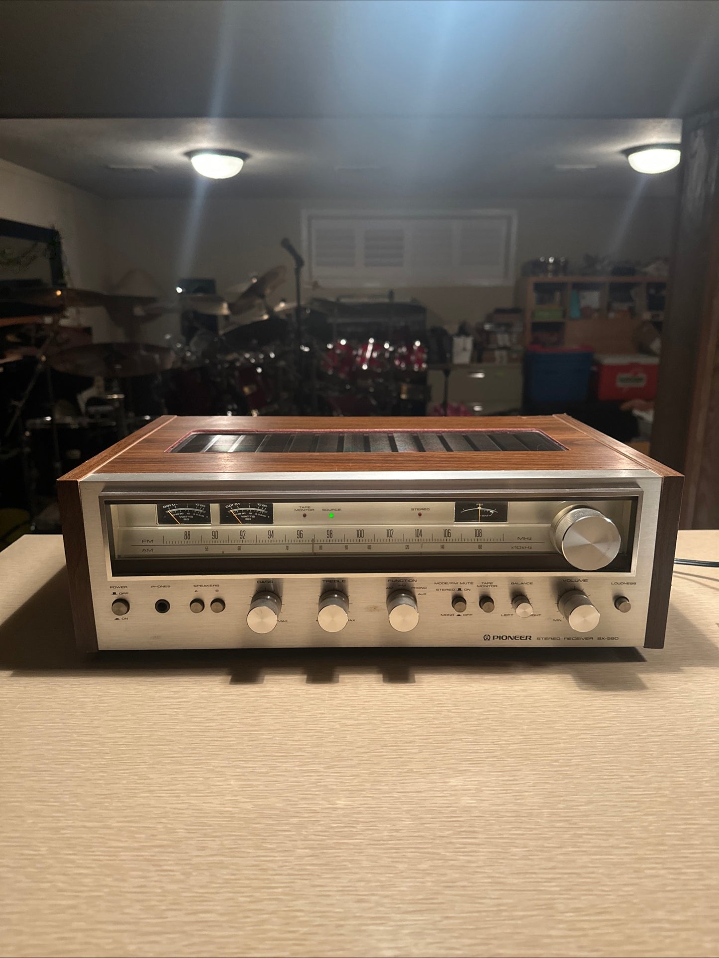 Pioneer SX 580 Stereo receiver. Recently Serviced. Excellent Condition W/ Manual