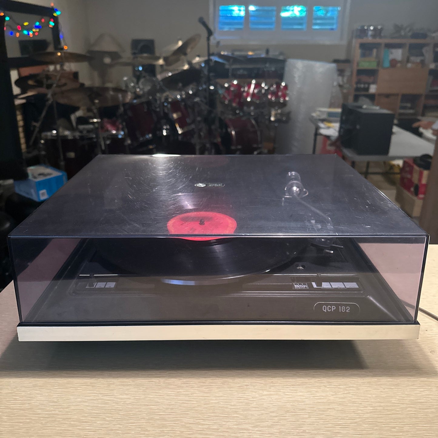 Vintage BSR QCP 182 Auto-glide Spindle Belt Drive Turntable Tested Very Rare🔥