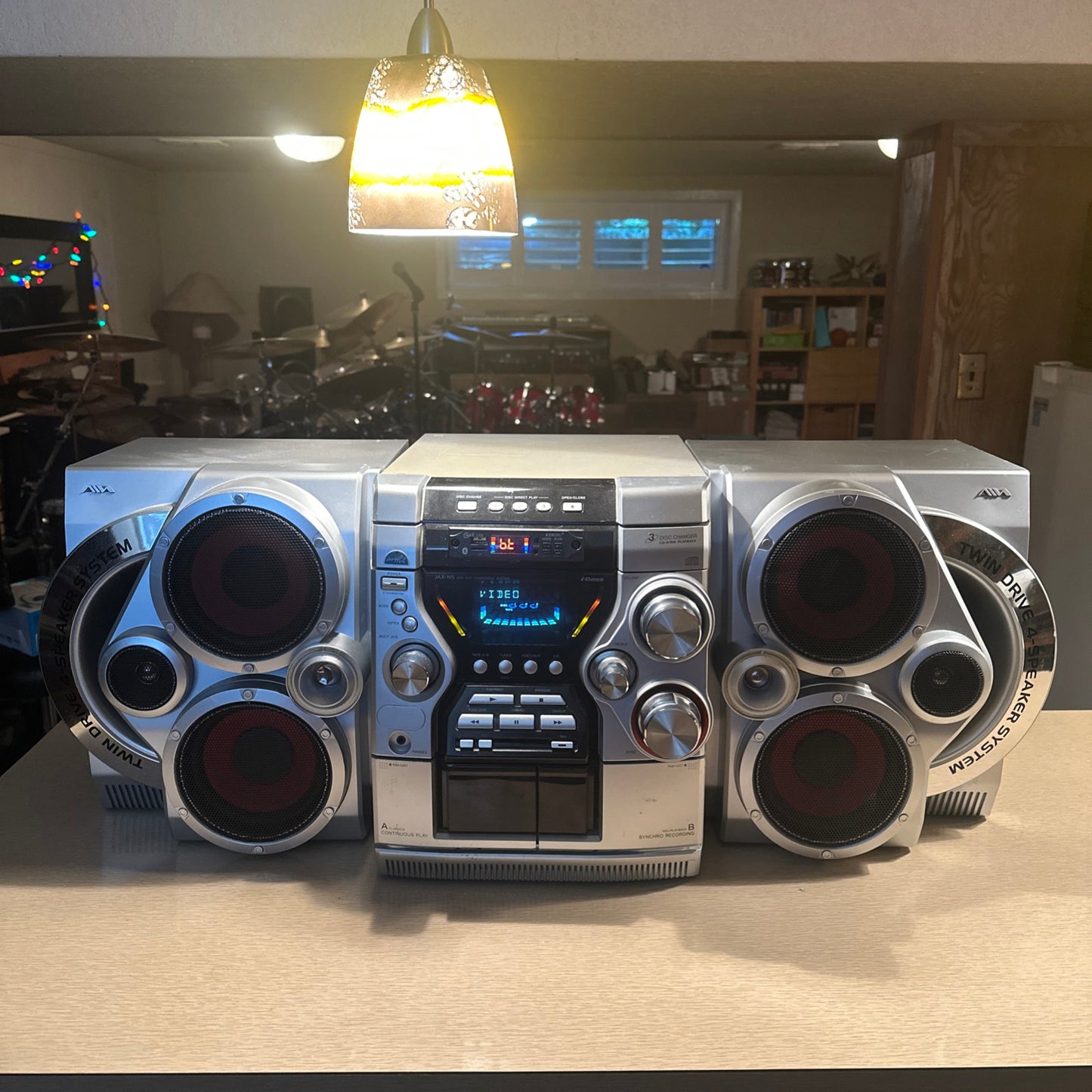 Aiwa Beastly 🔥CX-JN5 Twin Drive 4 speaker System CD/Cassette Player Bluetooth