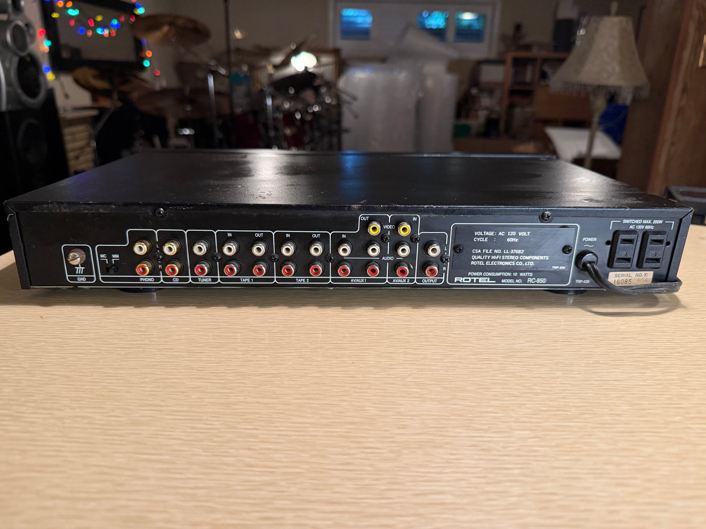 Vintage ROTEL RC-850 PREAMPLIFIER High Fidelity Rare *SERVICED*  WORKS Great🎶