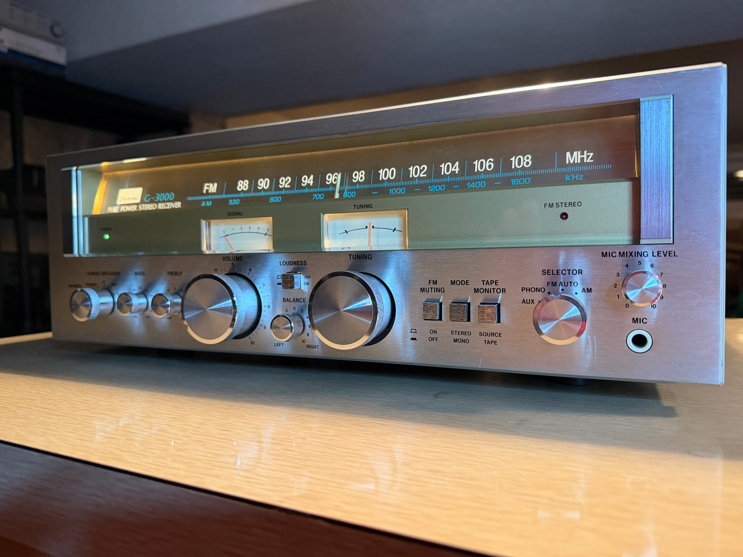 Sansui G-3000 Am/Fm Stereo Receiver Amplifier Full Fresh Service Near Mint Beaut