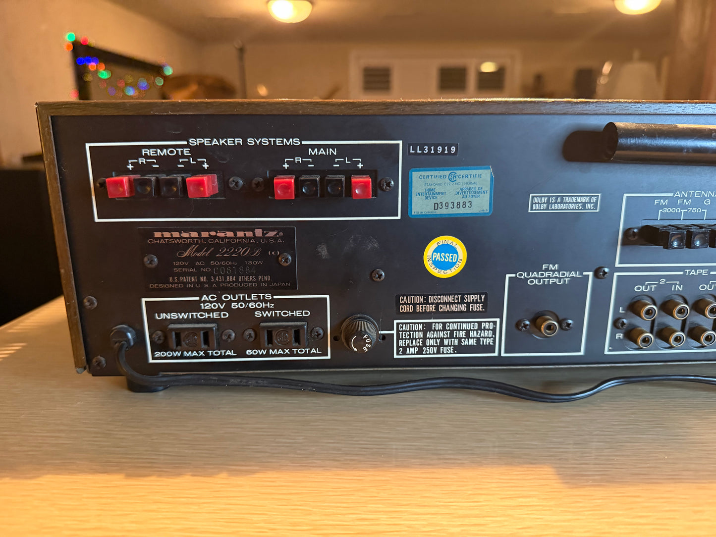 Marantz 2220B Stereophonic Receiver FRESH Bulbs +Full Servicing Excellent CND🔥