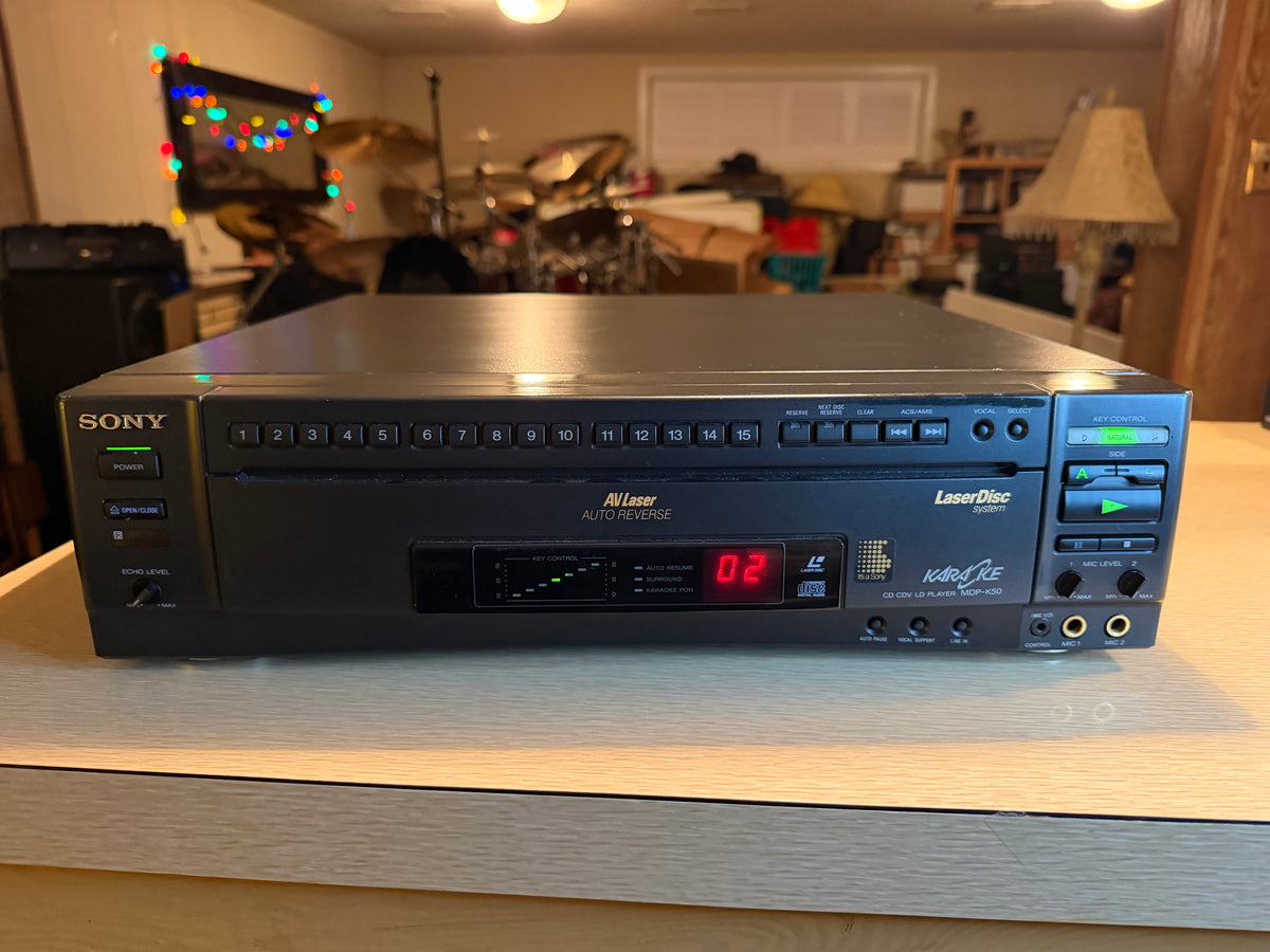 Sony MDP-K50 Laserdisc CDV CD LD Optical Disc Player New Belts Extremely Rare🔥