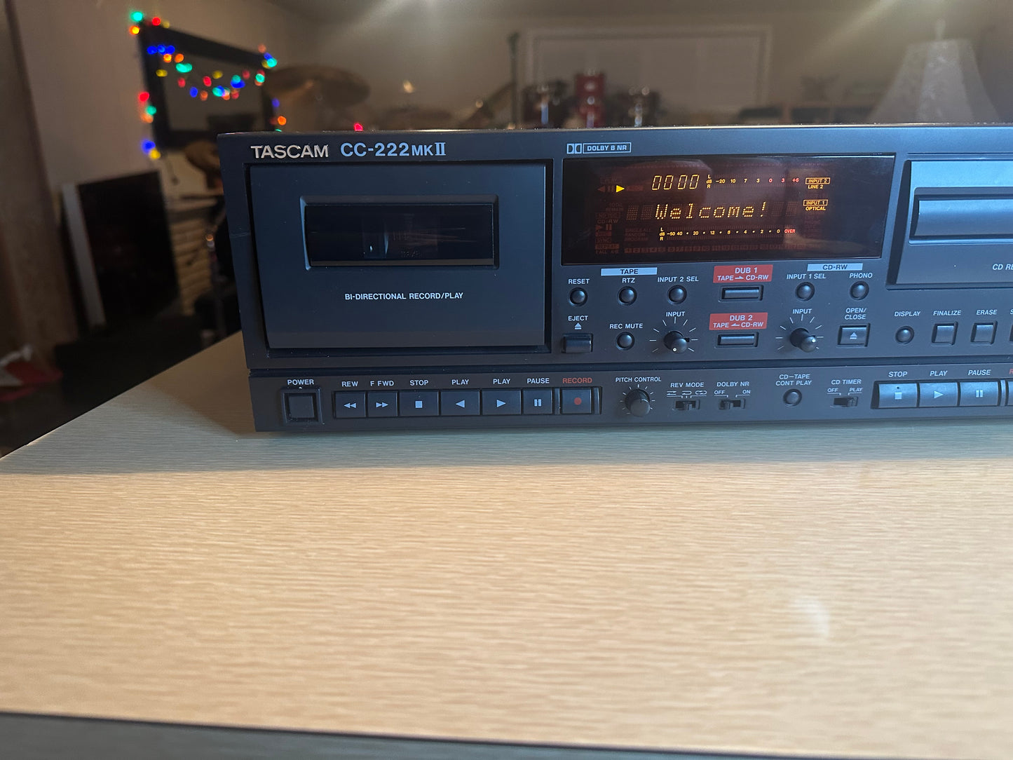 Tascam CC-222SL MKII Professional Cassette/CD Recorder Combo Working With Box