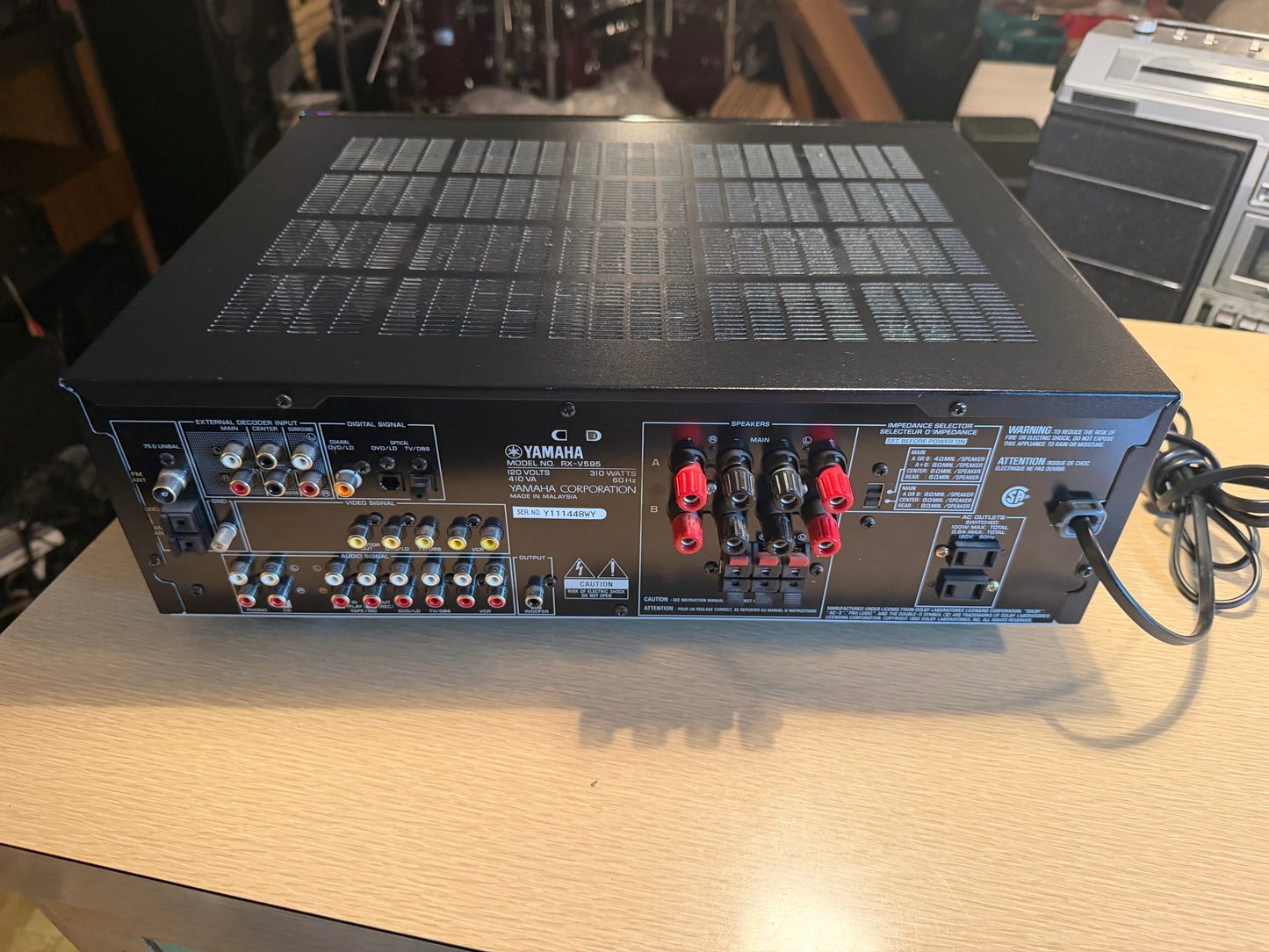 Yamaha RX-595 AM/FM Stereo Receiver Amplifier Serviced Phono & Remote Near Mint!