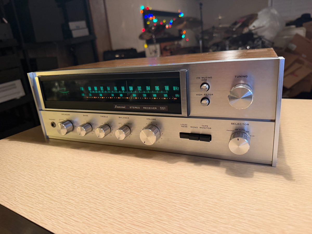 Sansui 551 Stereo Receiver - 1974 Vintage Full Fresh Service Crisp Sound Wow🔥🎶
