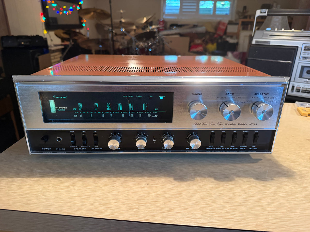 Serviced Sansui 3000A Solid State AM/FM Stereo Receiver Vintage Audiophile Rare!