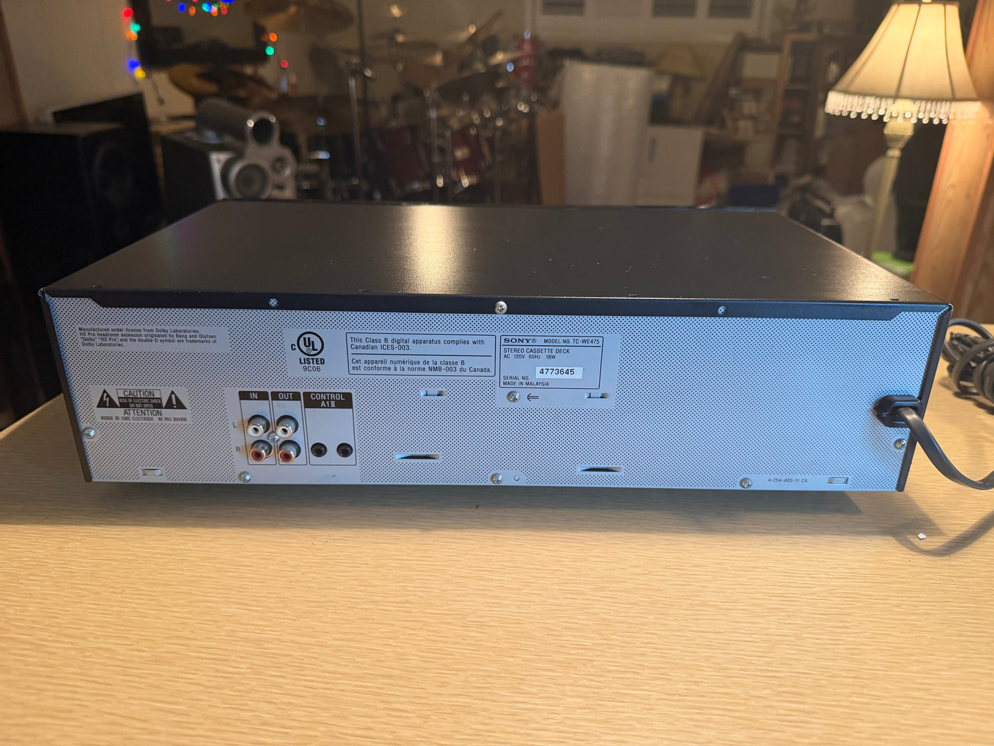 Sony TC-WE475 Auto Reverse High Density Head Stereo Dual Cassette Deck SERVICED!