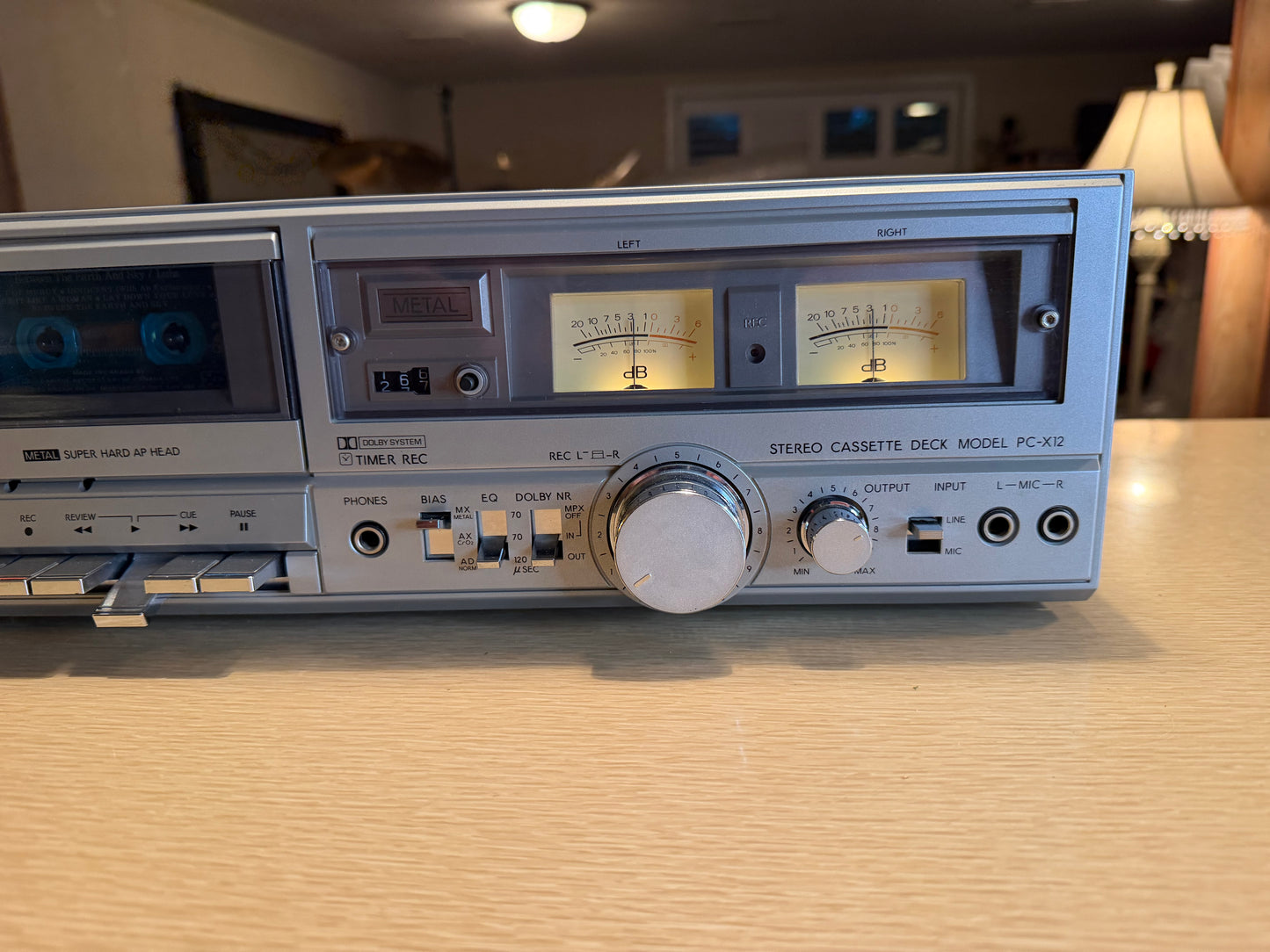 Vintage Toshiba Aurex Cassette Tape Player Deck PC-X12 Full Fresh Service X Rare