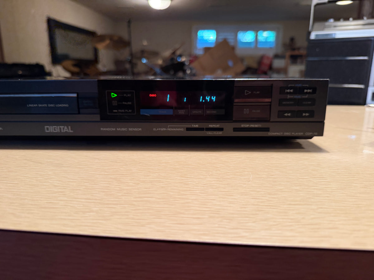 Vintage Sony CDP-70 Compact Disc Player 1986 Digital Tested New Belts Beauty🎶🔥