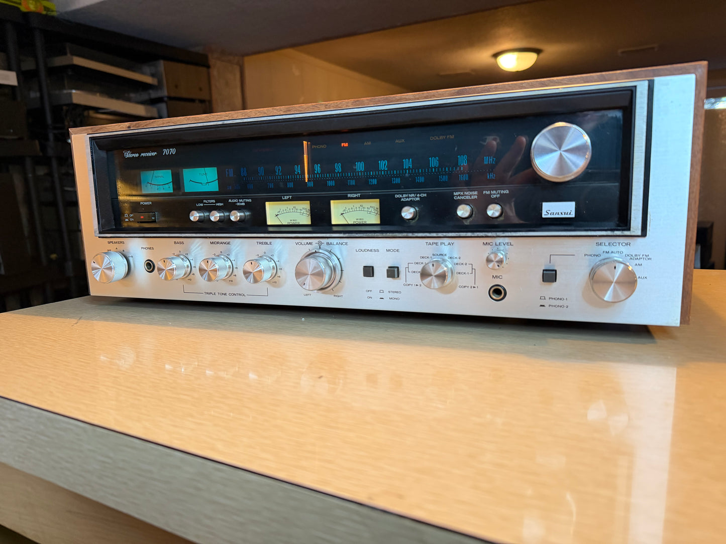 Vintage Sansui 7070 Stereo Receiver FRESH REFINISHING AND SERVICING BEAUTIFUL 🎶