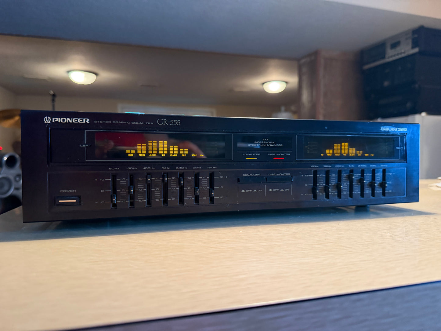 Pioneer Gr 555 Equalizer - 7 Band Vintage Stereo Graphic Equalizer Serviced Rare