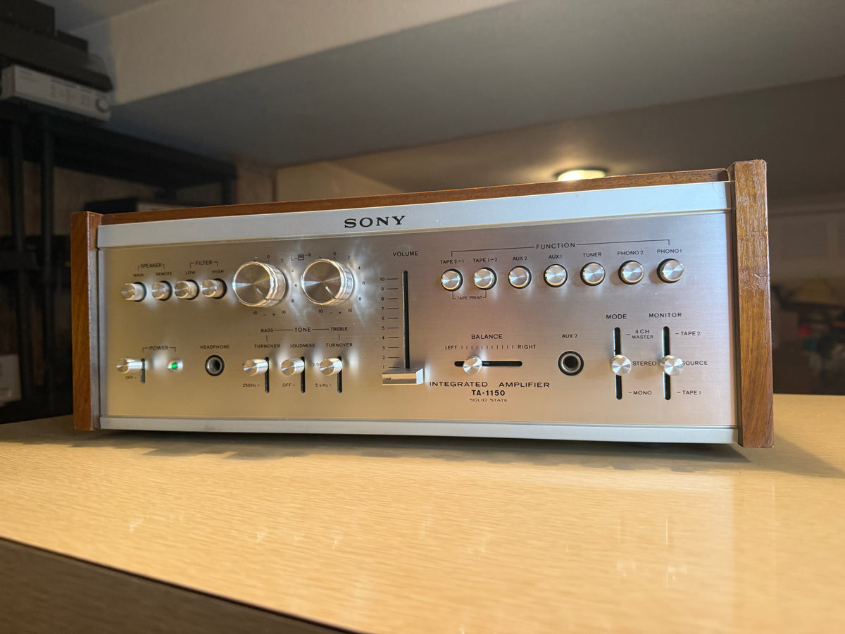Sony TA-1150 Solid State Integrated Amplifier Silver Fresh Service Japan Beauty!
