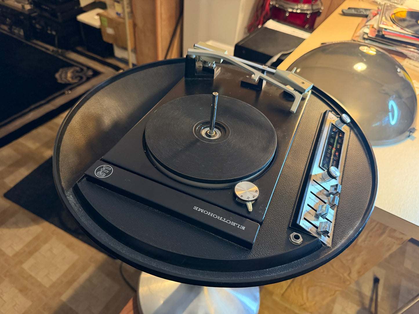 Vintage Electrohome Apollo 611 Solid State Turntable W/ Stand Tested Very RARE🔥