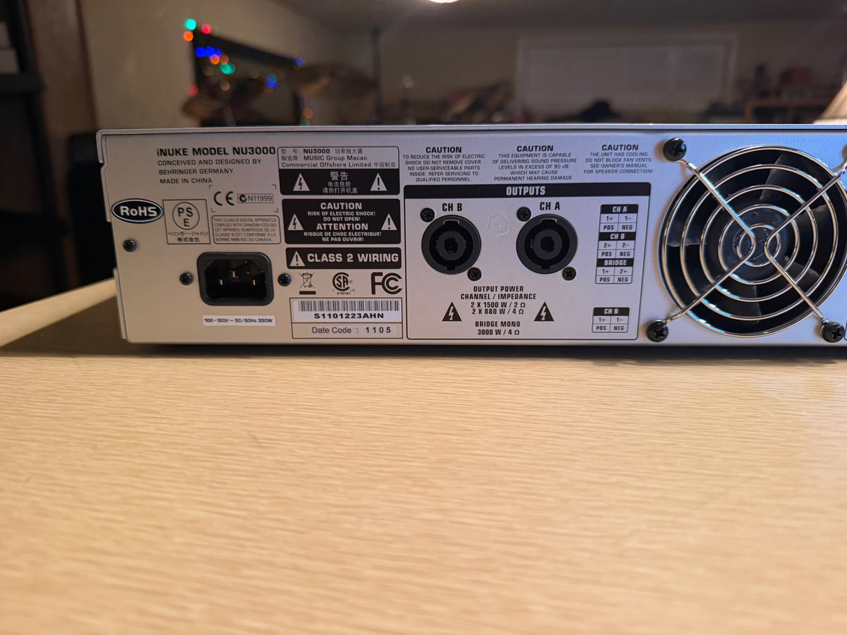 Behringer iNUKE NU3000DSP 3000W High-Density Power Amplifier Serviced Beast 🔥🎶