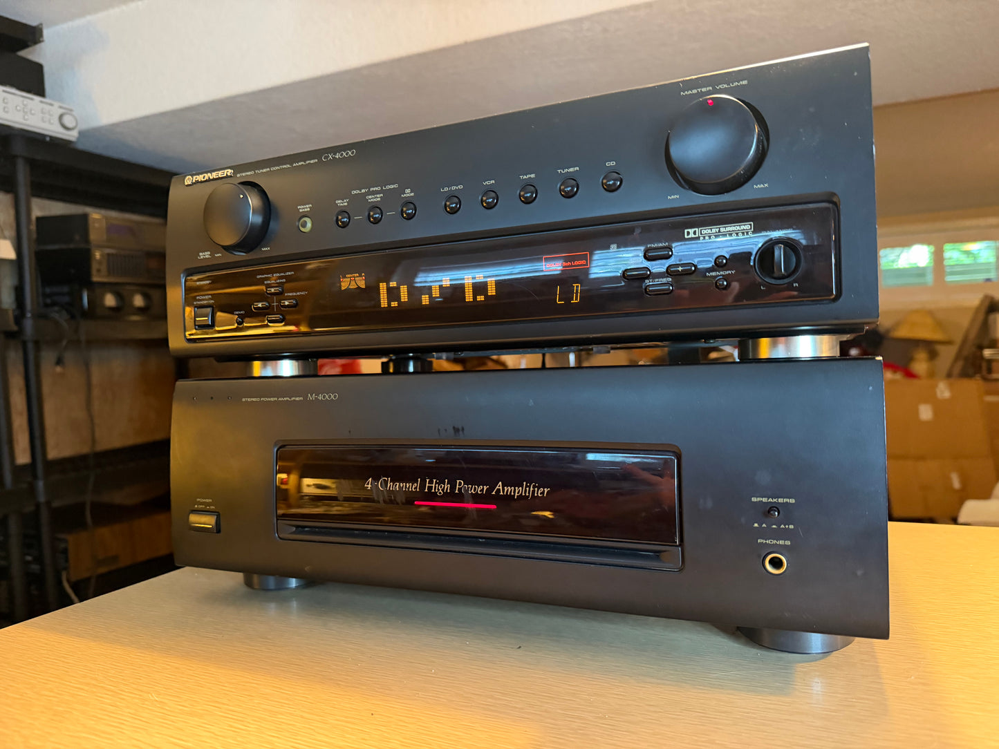Pioneer M-4000 Power Amplifier & CX-4000 Stereo Preamp 100WPC Freshly Serviced🔥