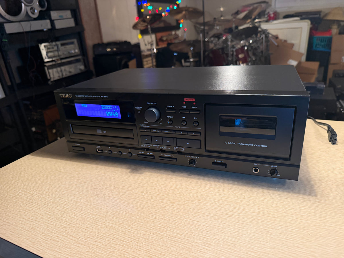 TEAC AD-850 Cassette Deck CD Player Fresh Service Near Mint Condition Beauty🔥🎶