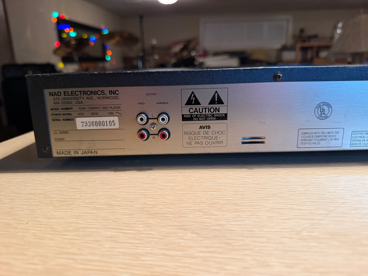 NAD Compact Disc Player 5240 High Fidelity Fresh Service V Rare Beauty🎶🔥