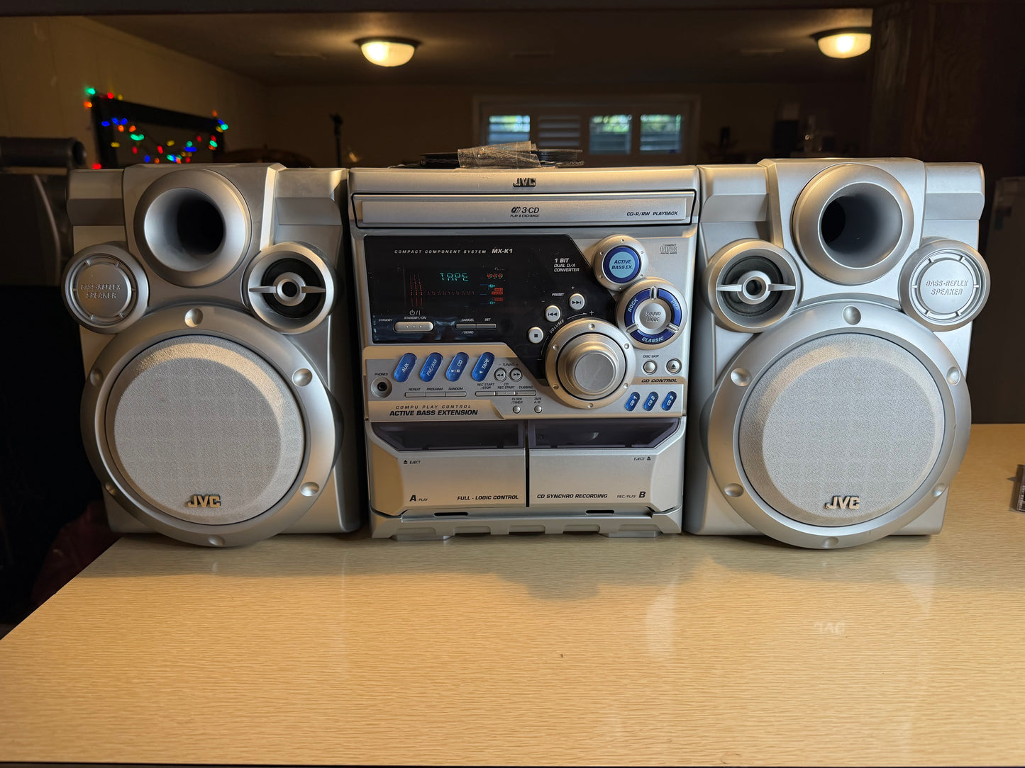 Rare JVC MX-K1 System 3-CD Cassette Player Stereo Shockingly LOUD Fully Tested🔥