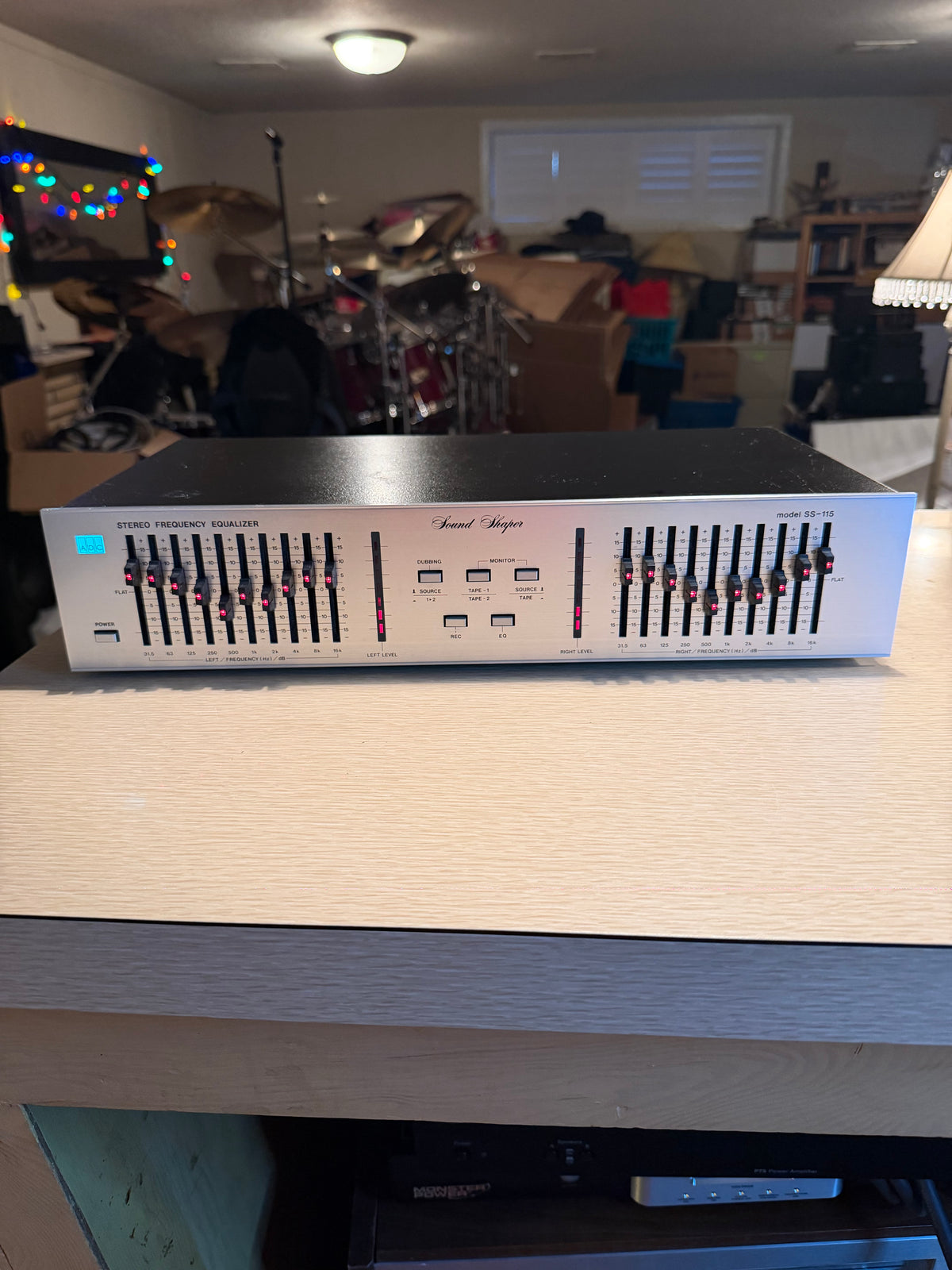 ADC SS-115 Sound Shaper Vintage Stereo Equalizer  Fresh Service Rare Silver Var.