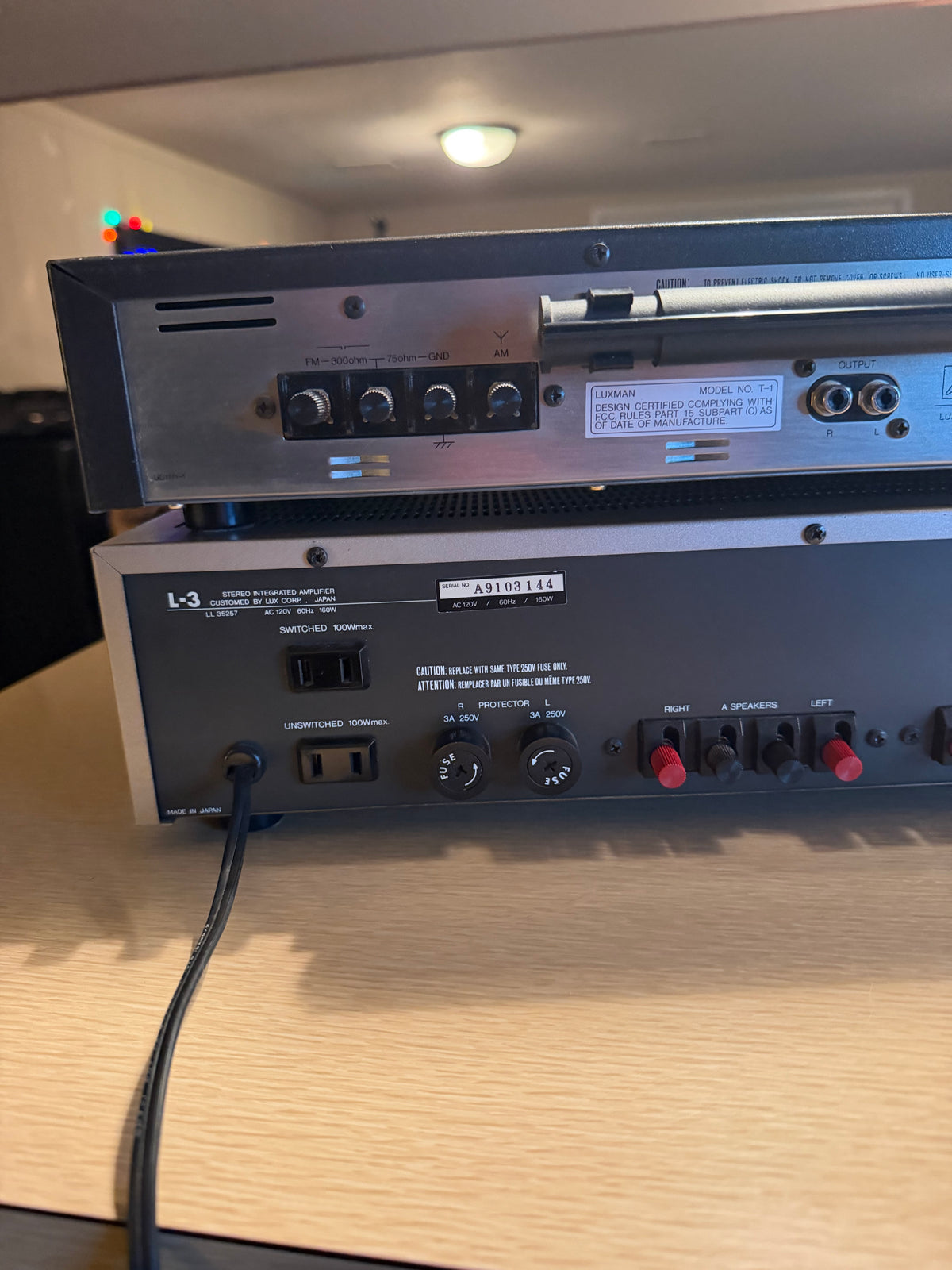 Luxman L-3 Solid State Integrated Amplifier w/ Stereo Tuner T-1 Fresh Service🔥