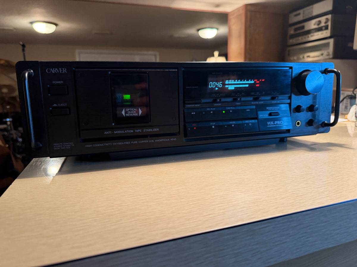 Carver TDR-1500 HX-Pro Cassette Deck High Fidelity Freshly Serviced Rare Beaut🎶