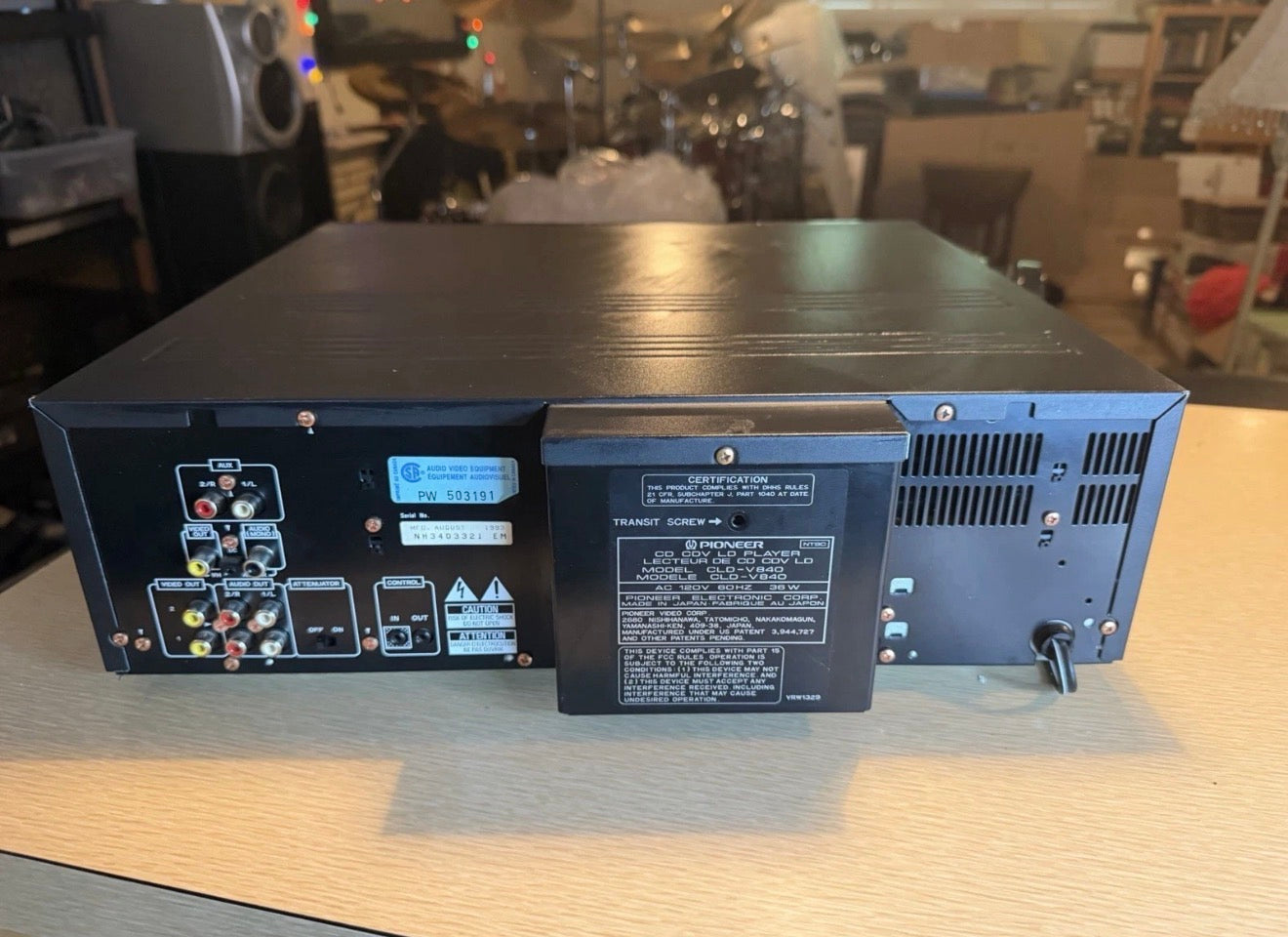 PIONEER DVL-V888 LASER DISC/DVD/VIDEO PLAYER KARAOKE-NO REMOTE-As Is - Read Desc