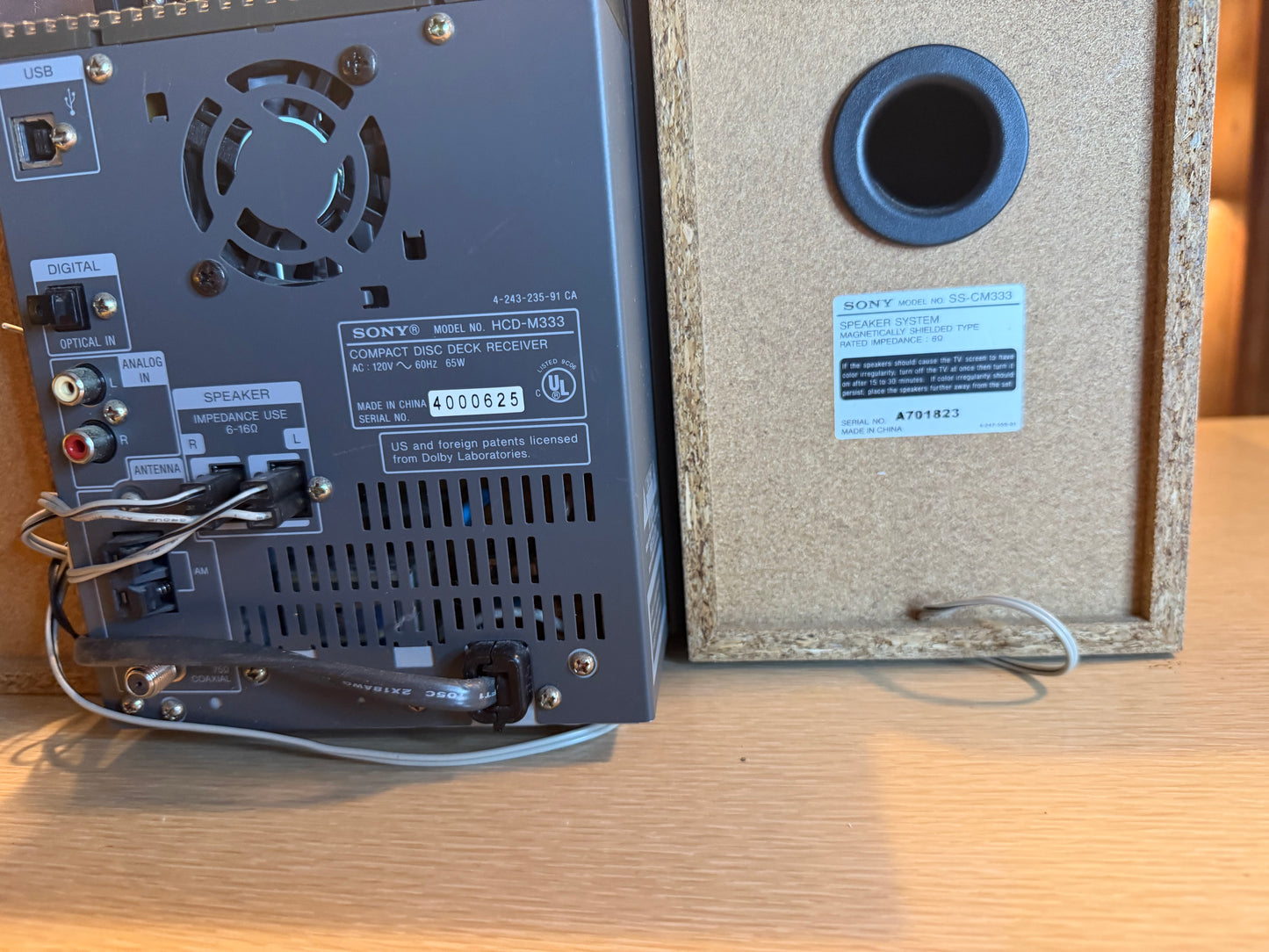 Sony CMT-M333NT Micro Hi-Fi System, Tuner, CD, Mini Disc, Tape, PC Serviced Rare