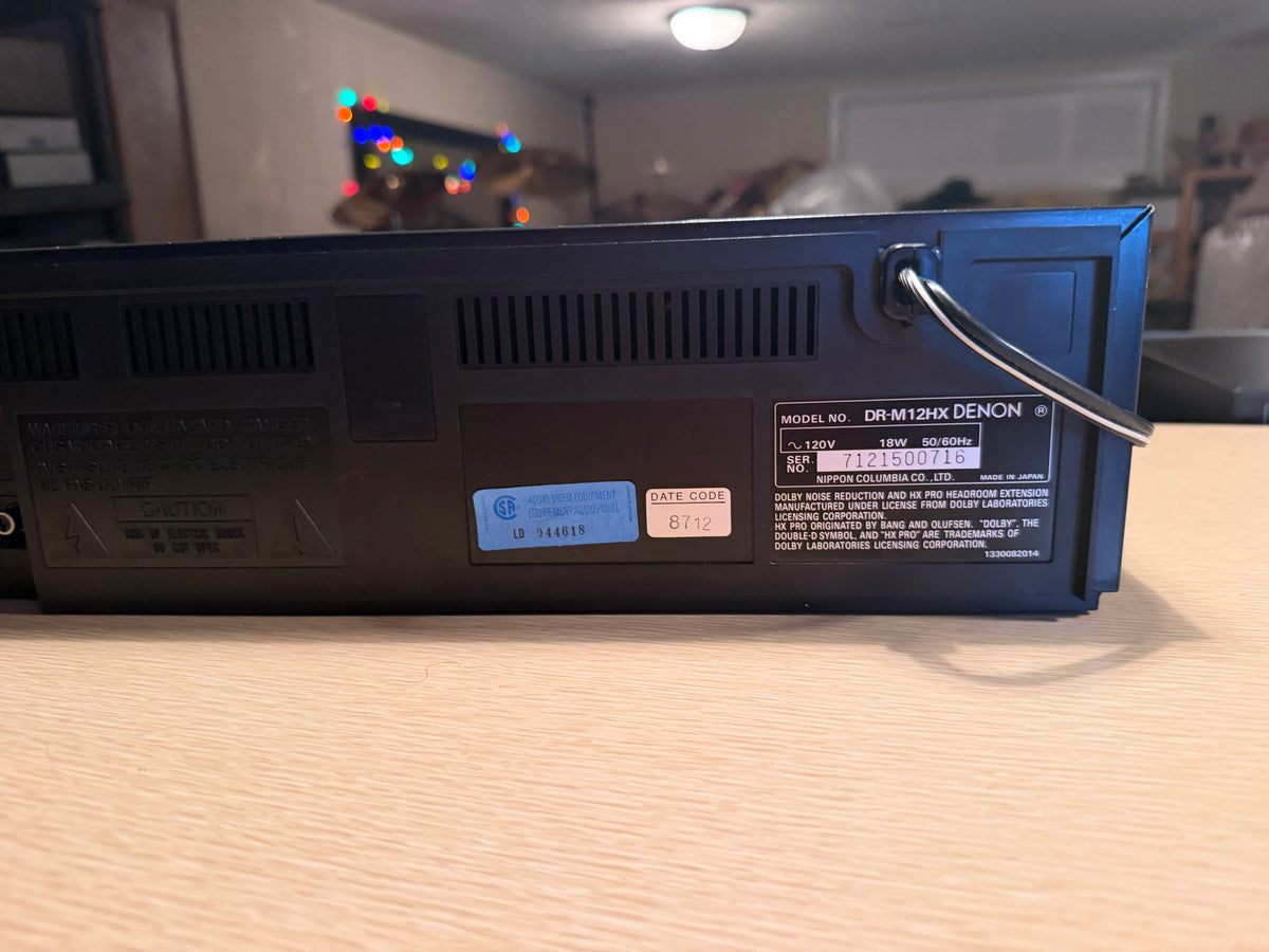 Denon DR-M12HX Stereo Cassette Deck 3 Motor Dolby B/C HX Pro Fresh Service🎶🔥