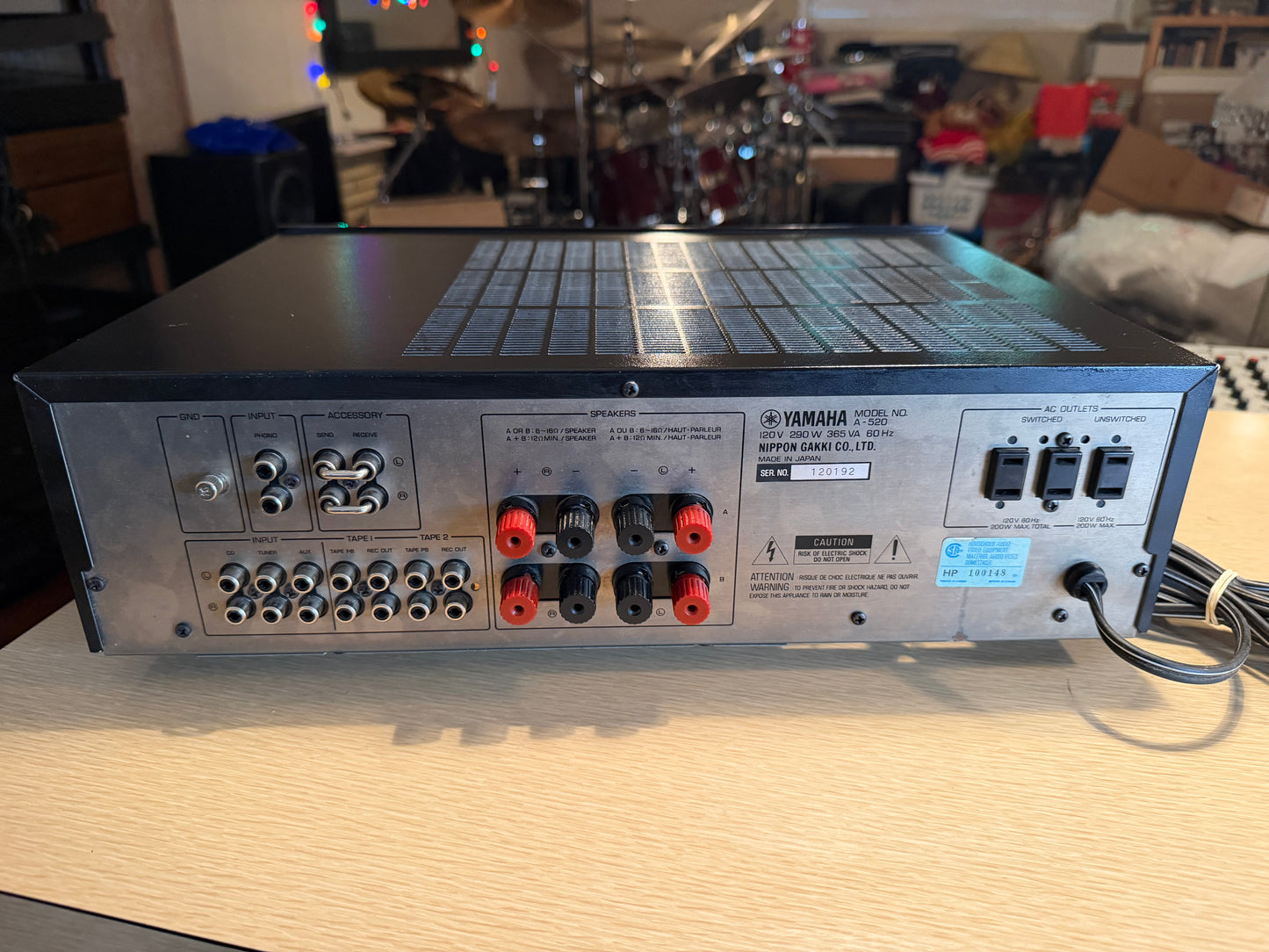Yamaha A-520 Natural Sound Stereo Amplifier Excellent Fresh Servicing 75WPC 🎶🔥