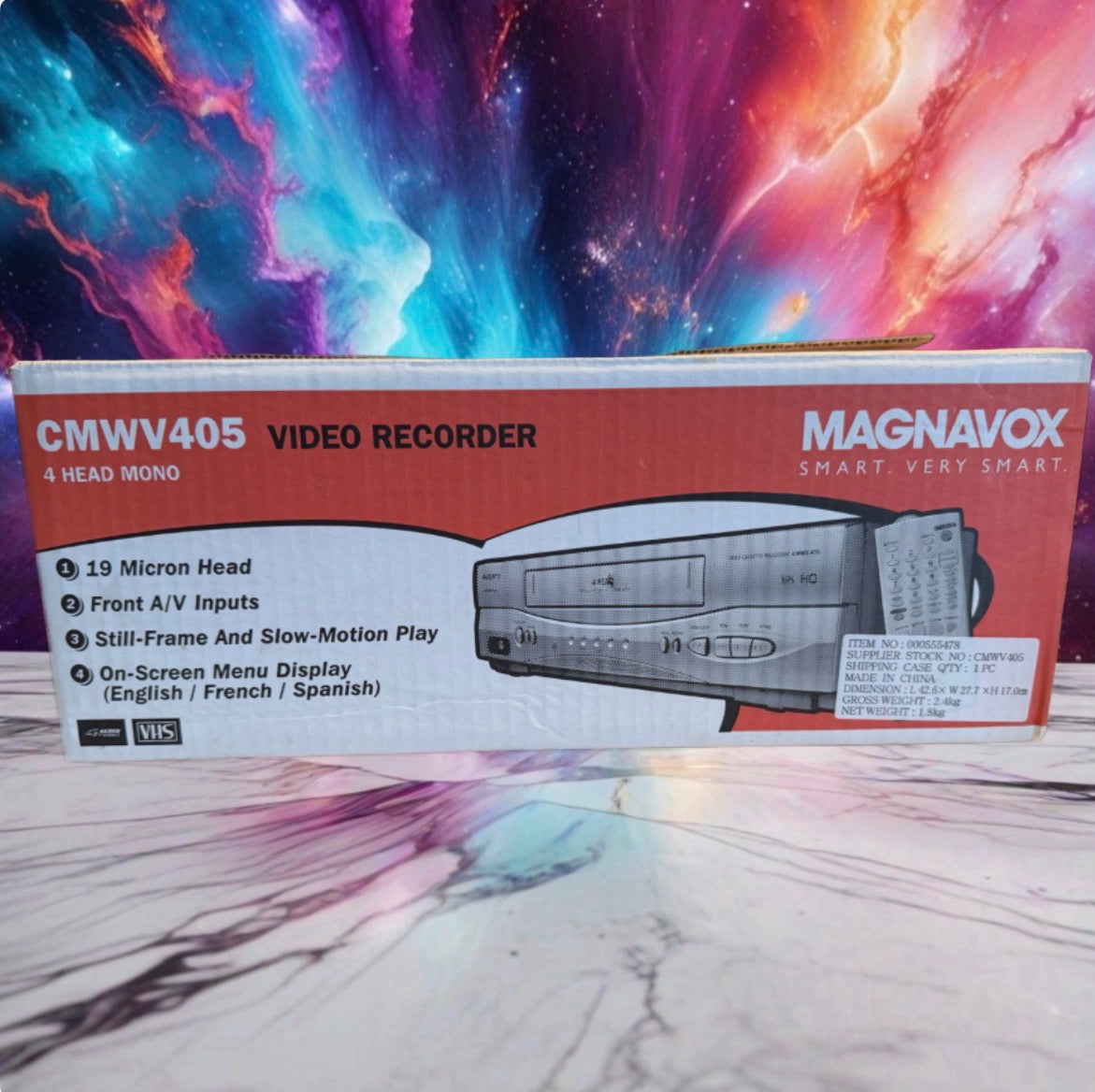 Magnavox CMWV405 VCR VHS Player Brand New In Box Never Used! Very Rare!
